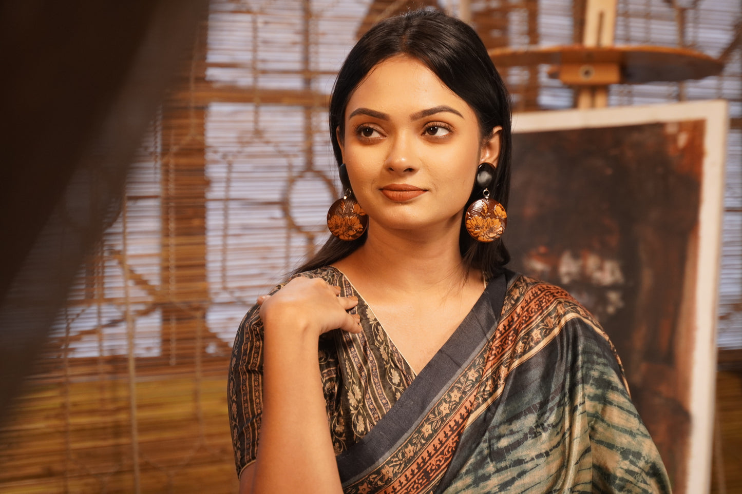 Arjuni Wooden Earrings