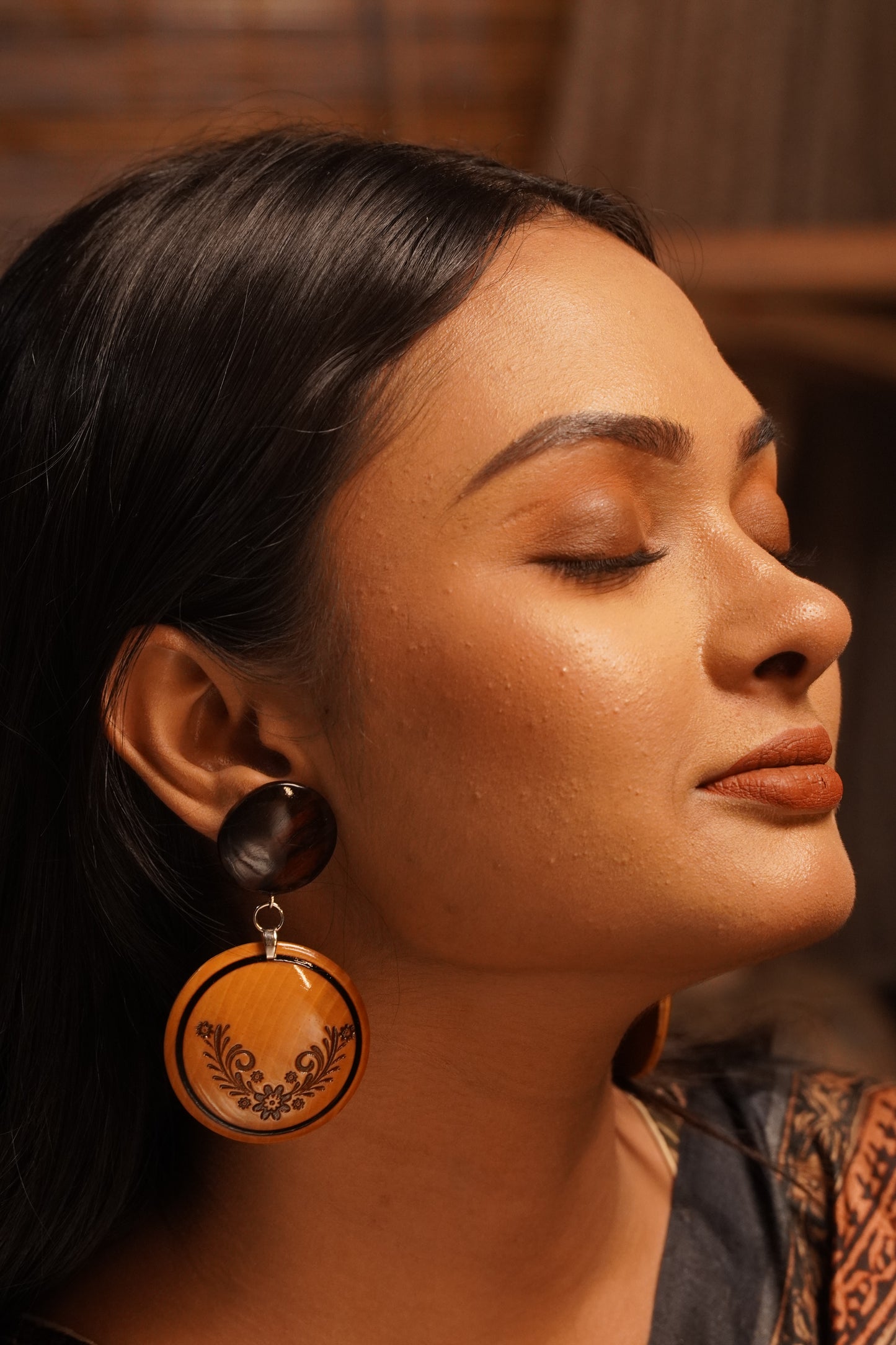 Kalika Wooden Earrings