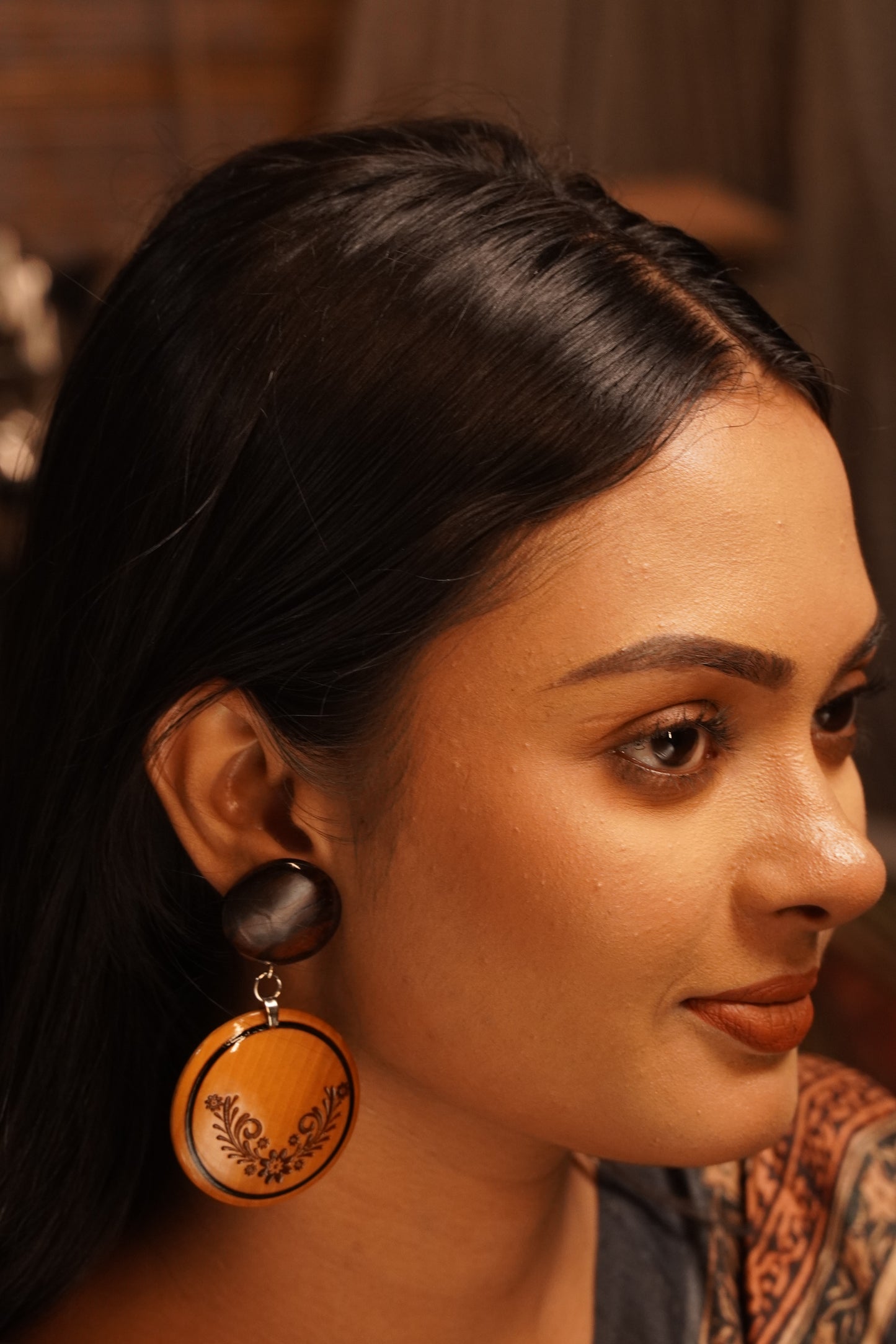 Kalika Wooden Earrings