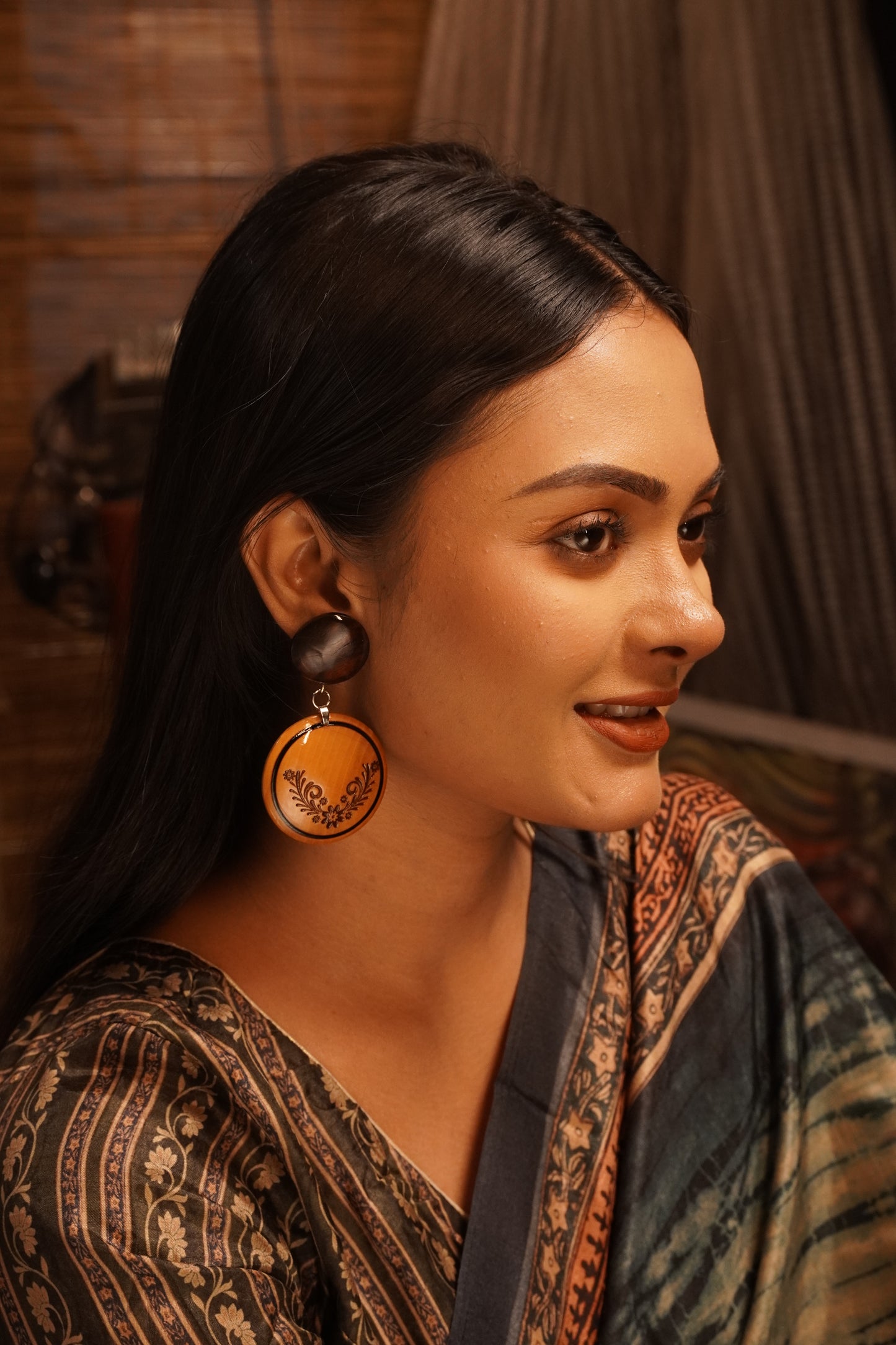 Kalika Wooden Earrings