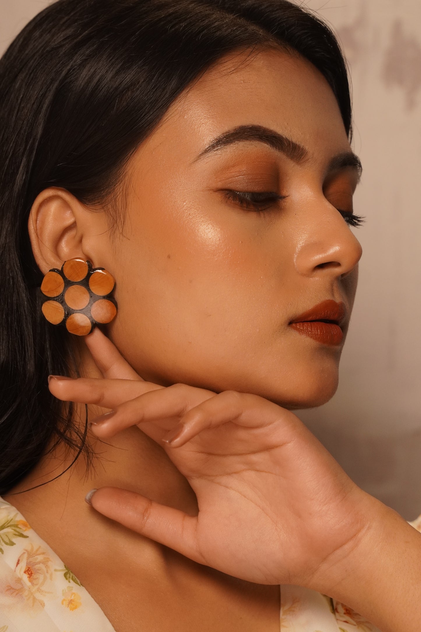 Kadamba Wooden Earrings