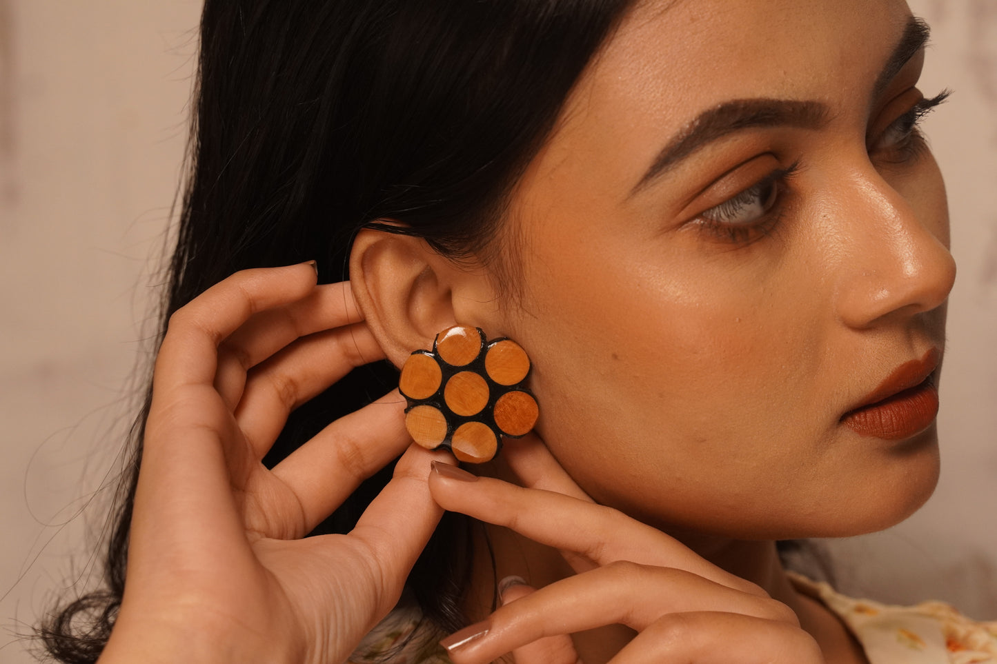 Kadamba Wooden Earrings
