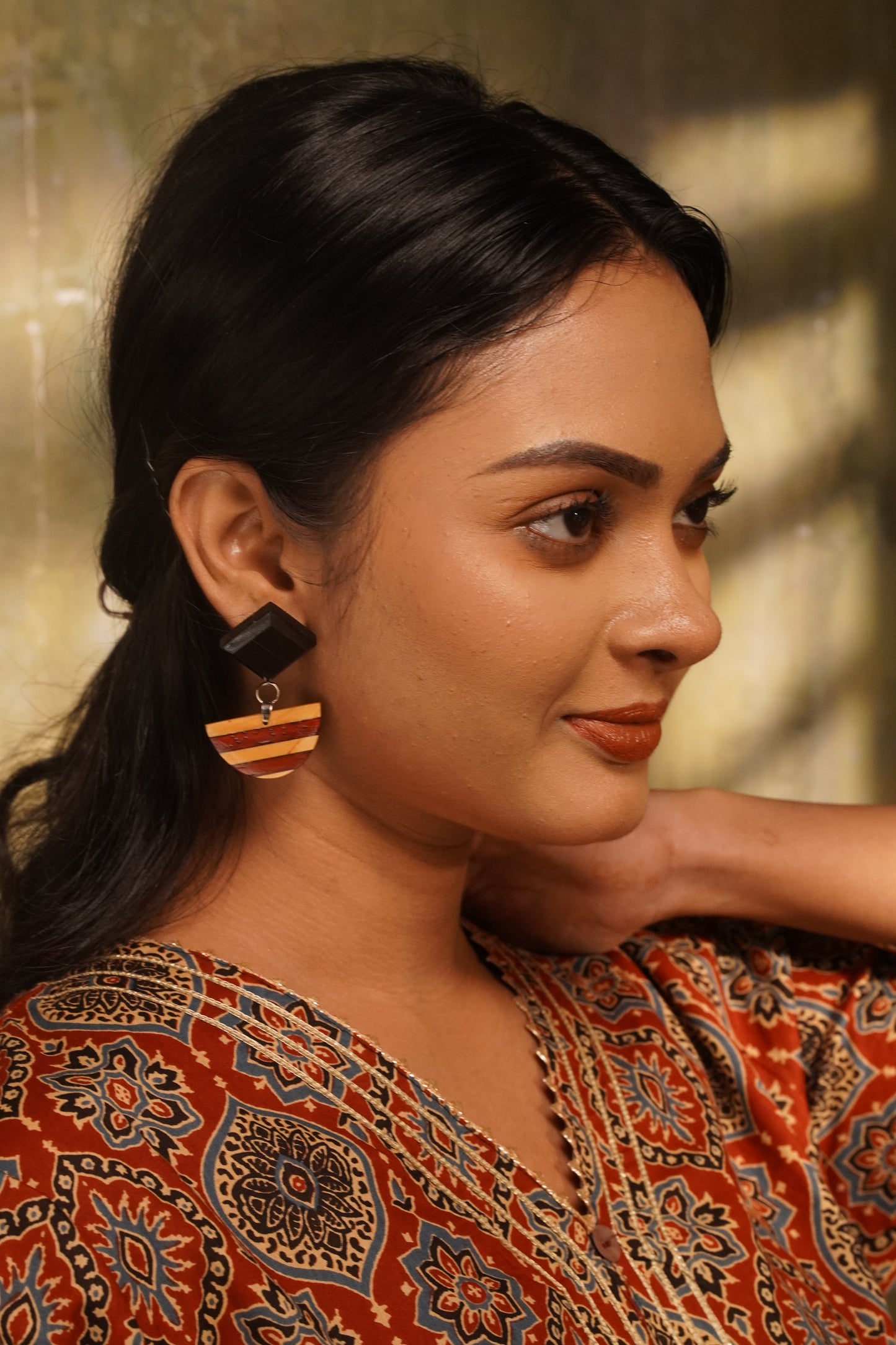 Mahi Wooden Earrings