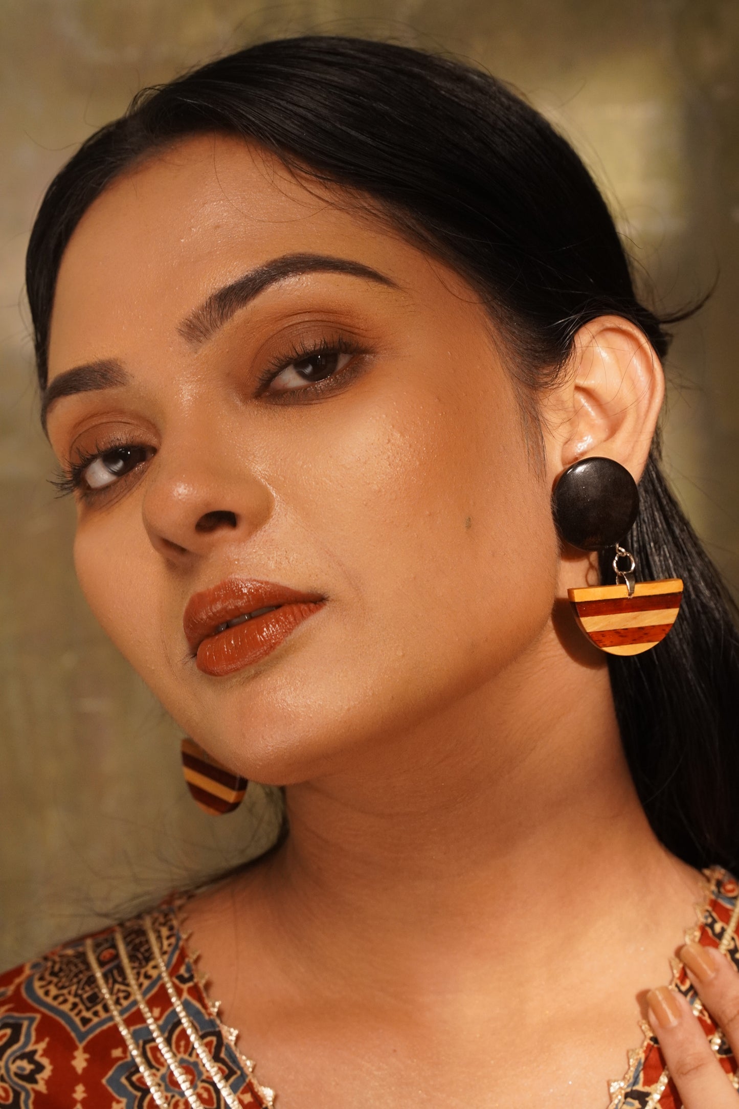 Udita Wooden Earrings