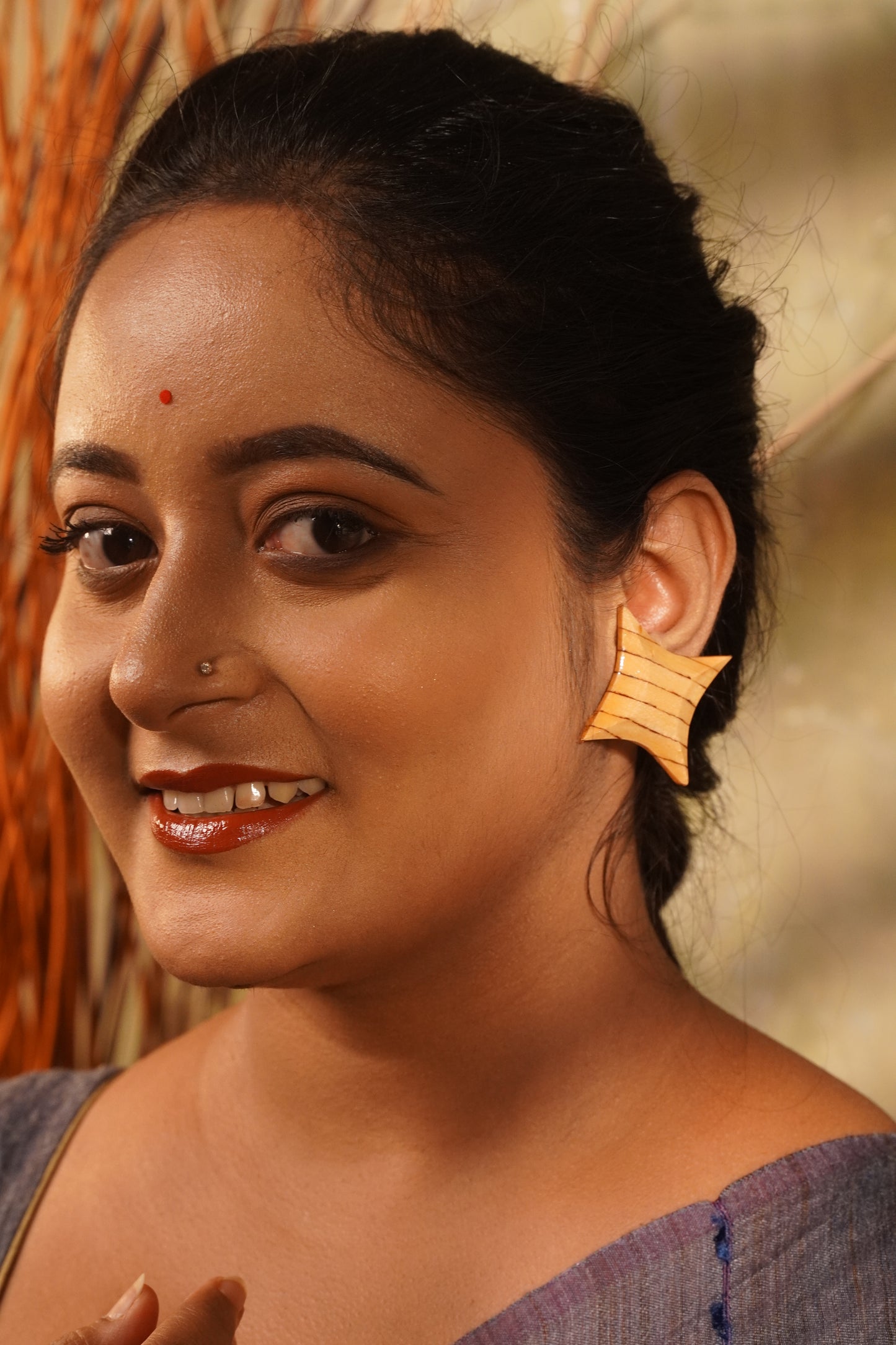 Hanshika Wooden Earrings