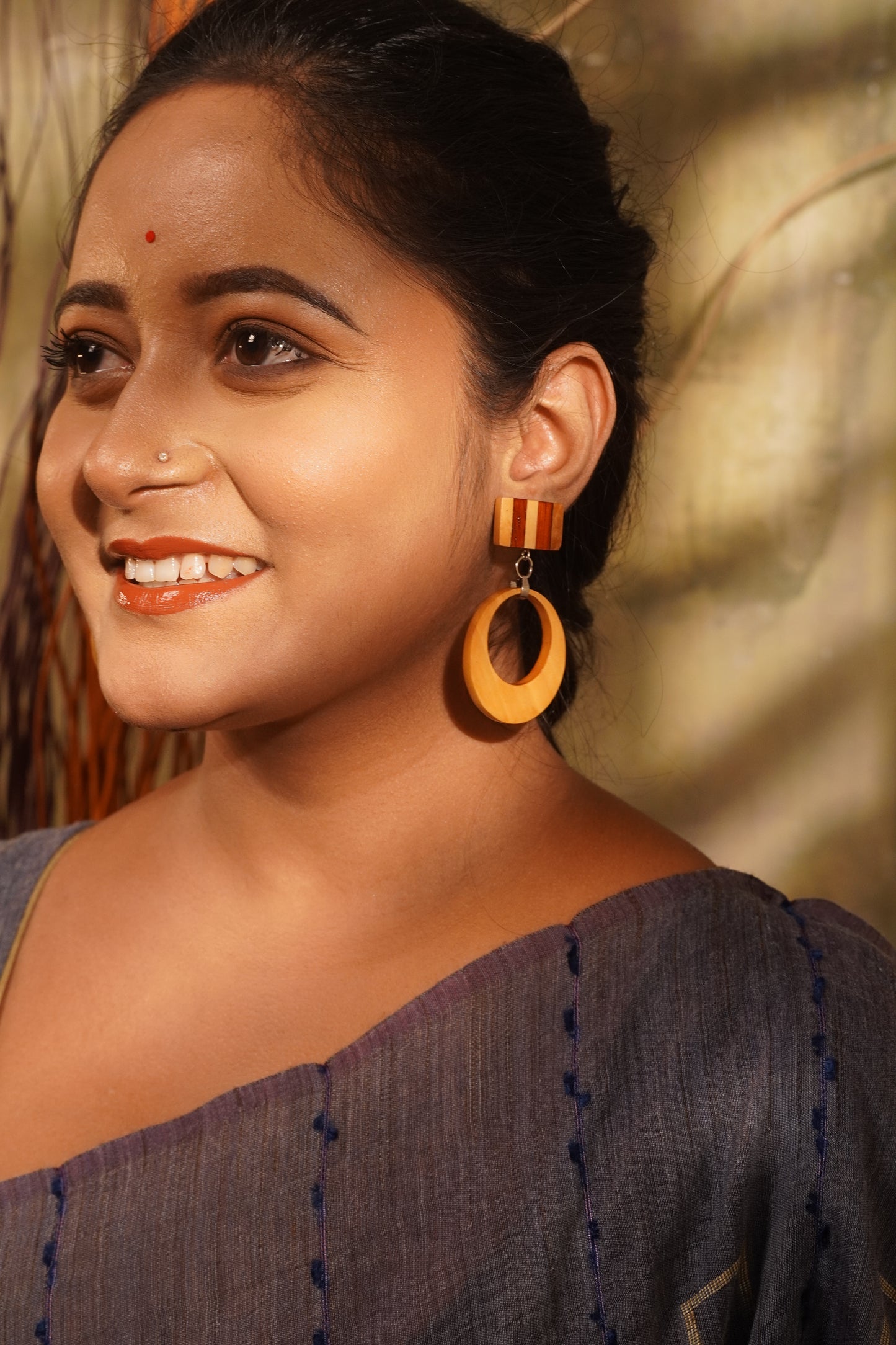 Jahnvi Wooden Earrings
