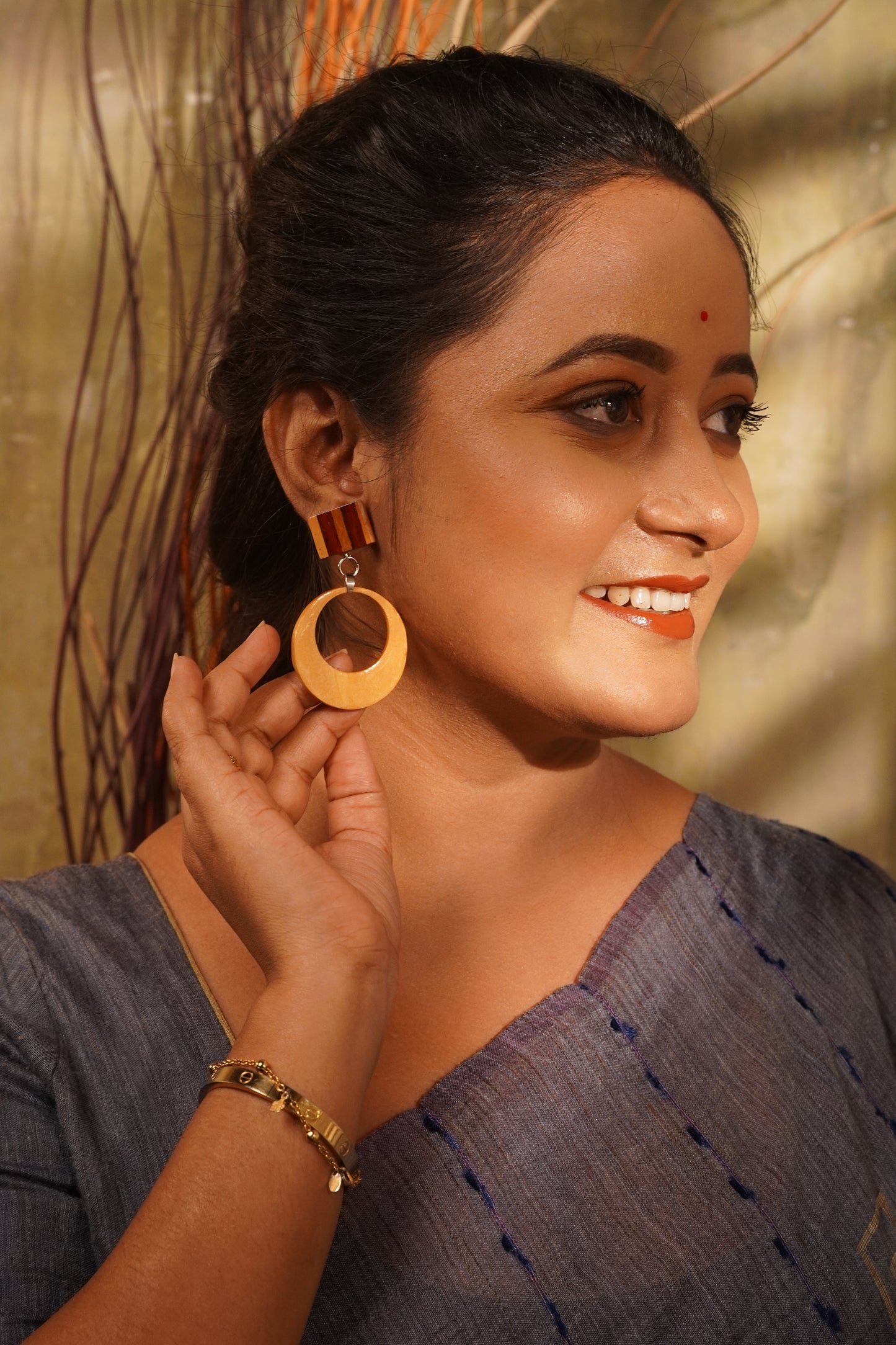Jahnvi Wooden Earrings