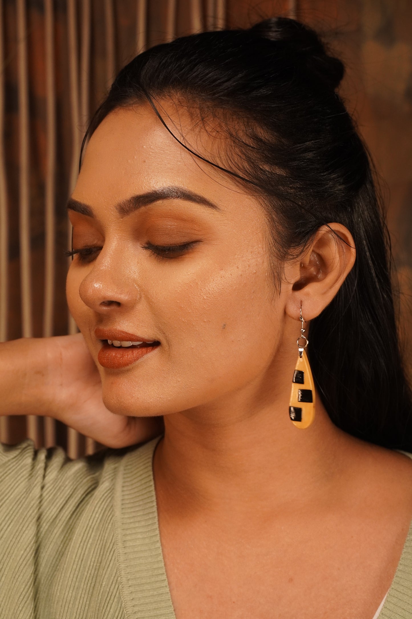 Devika Wooden Earrings