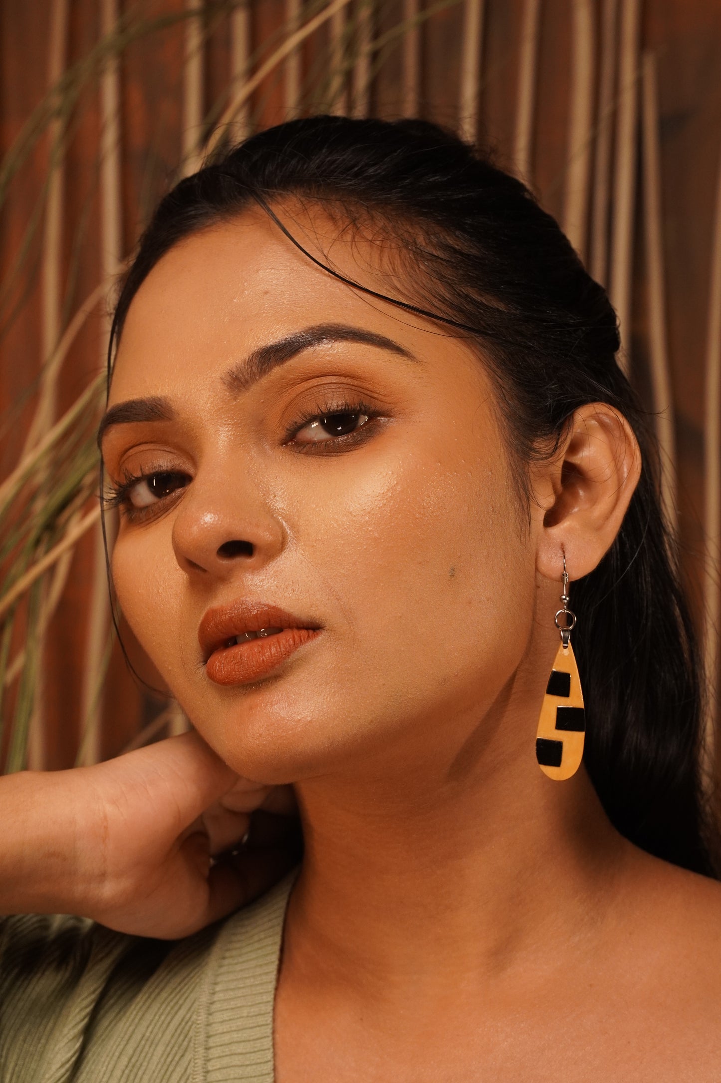 Devika Wooden Earrings