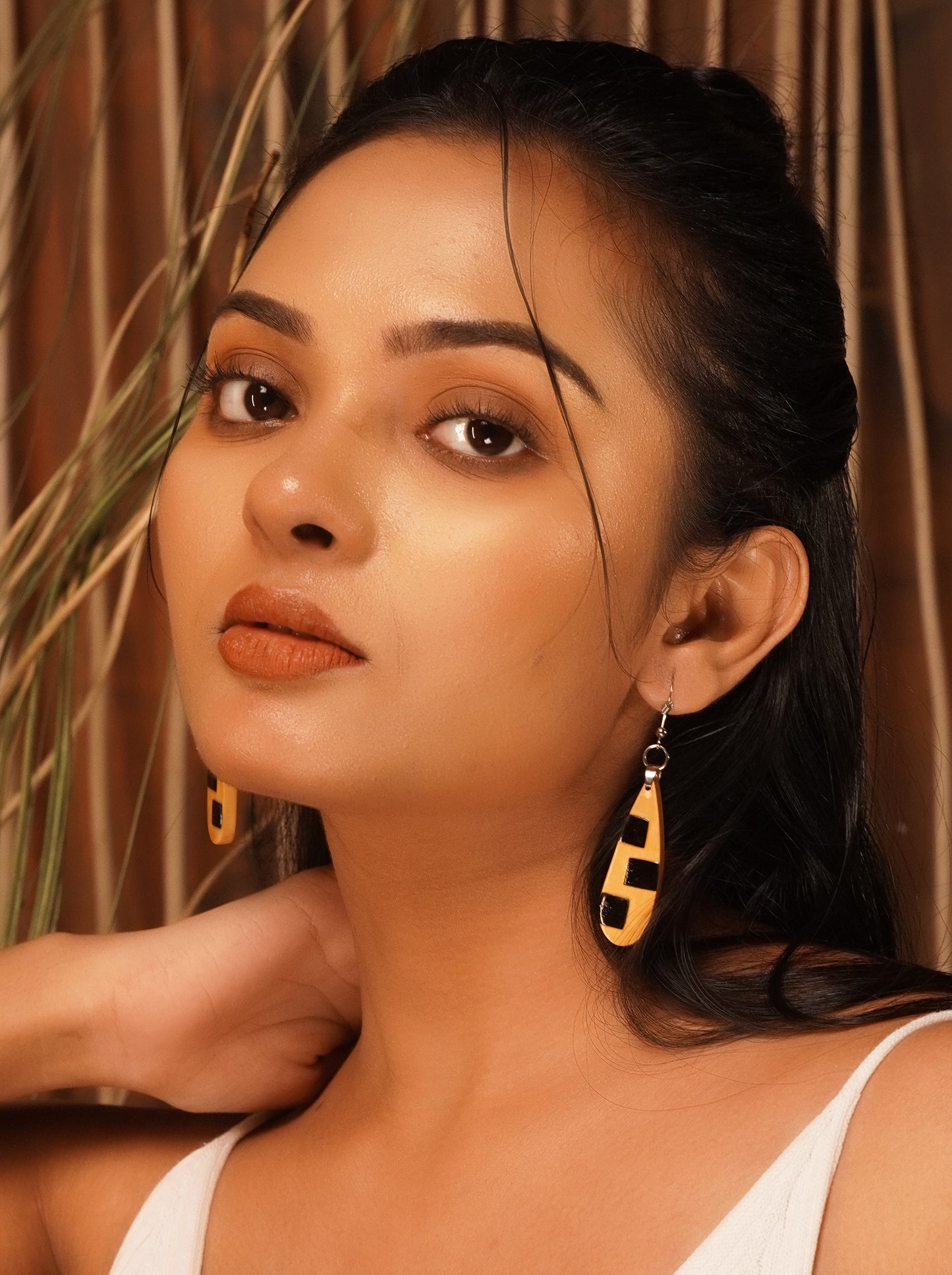 Devika Wooden Earrings