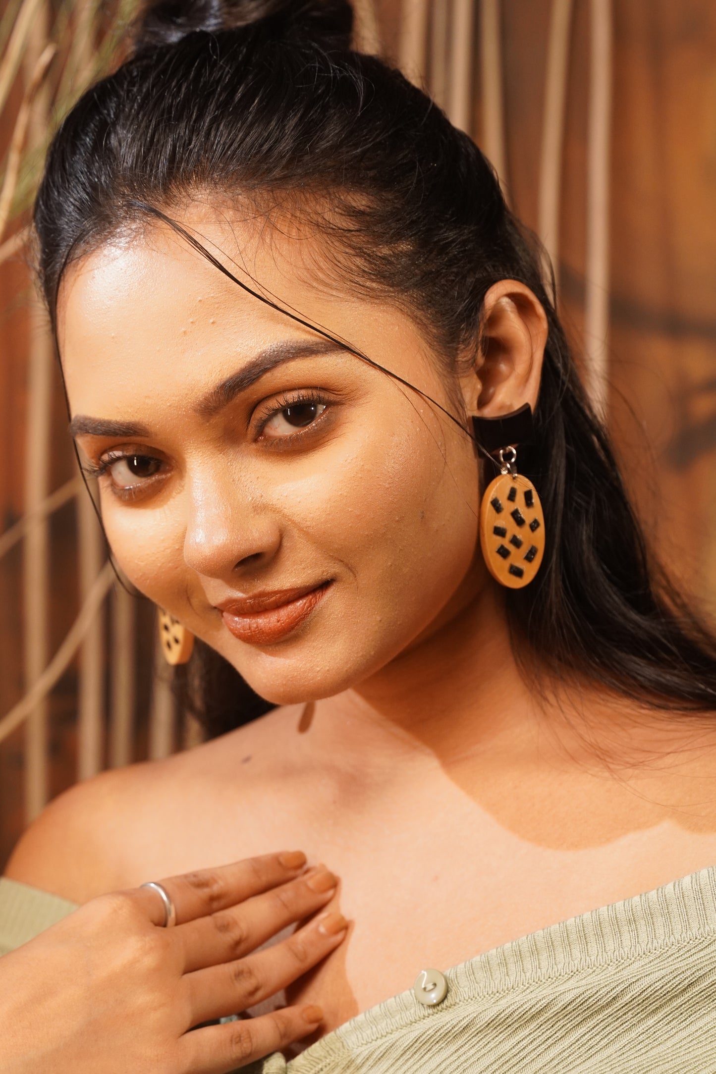 Daksha Wooden Earrings