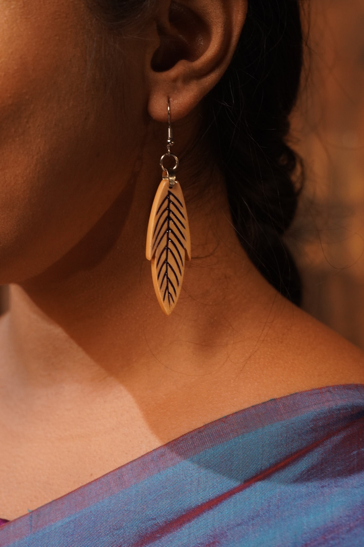 Ahana Wooden Earrings