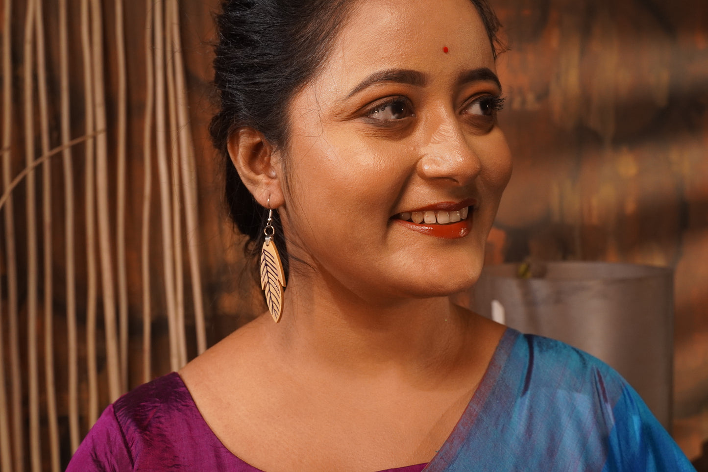 Ahana Wooden Earrings