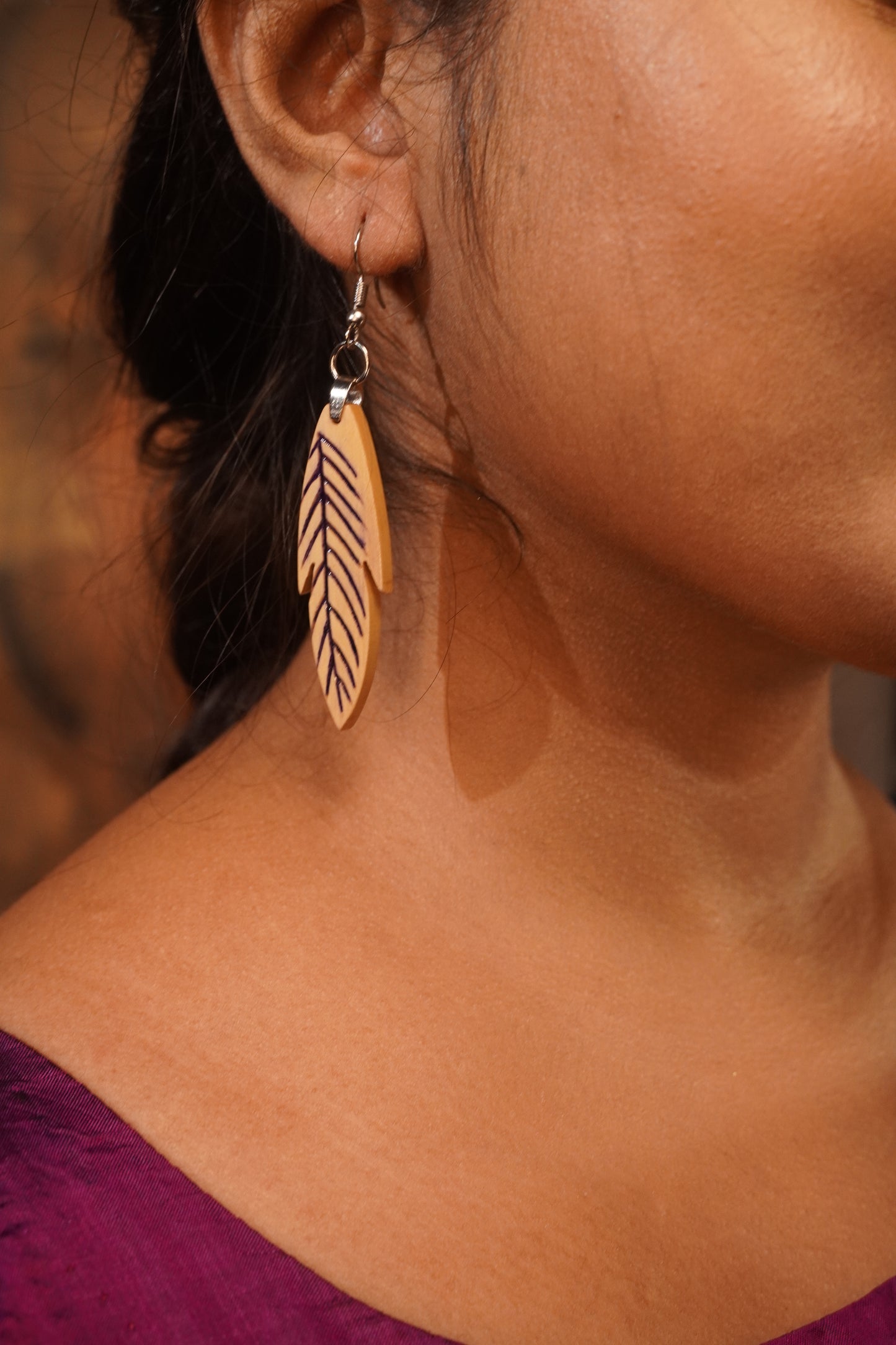 Ahana Wooden Earrings