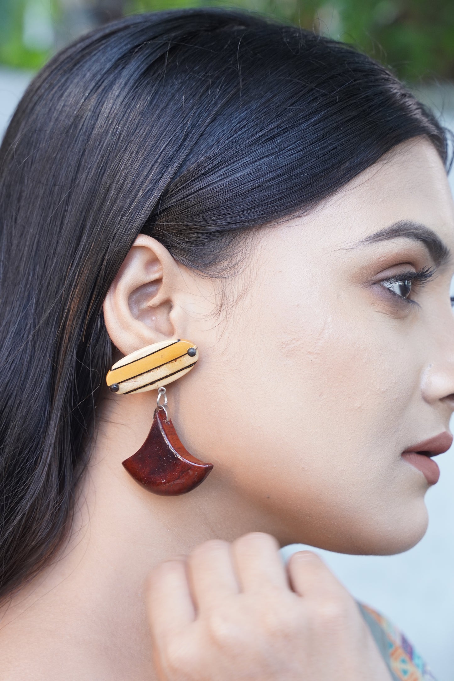 Ananya Wooden Earrings