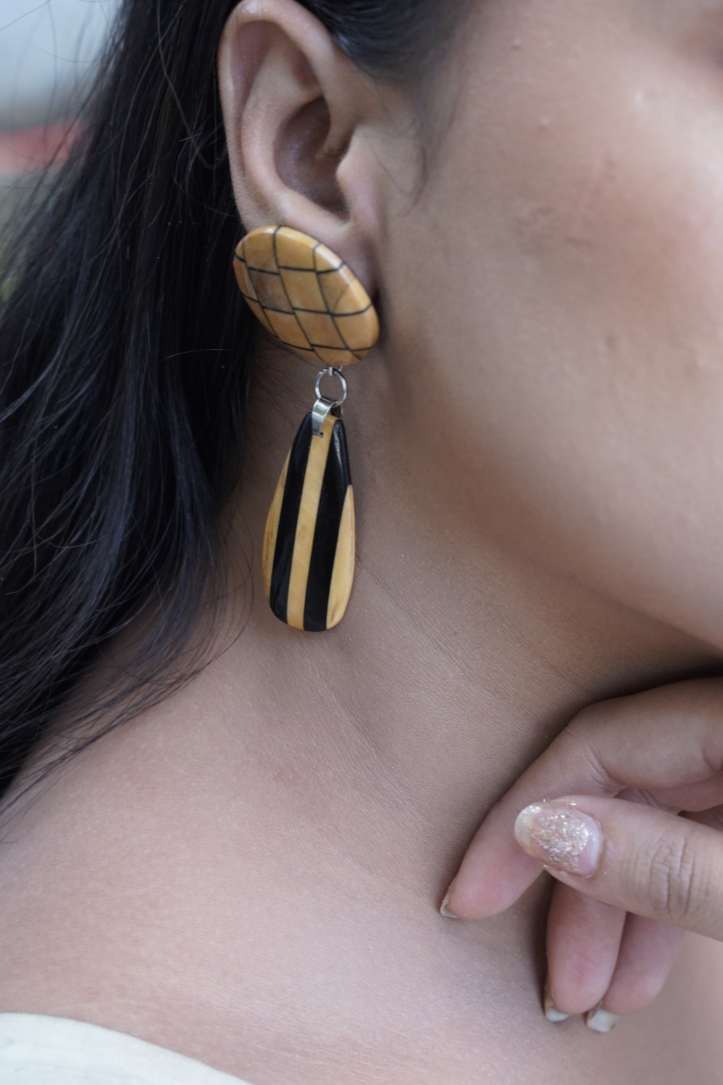Aadhya Wooden Earrings