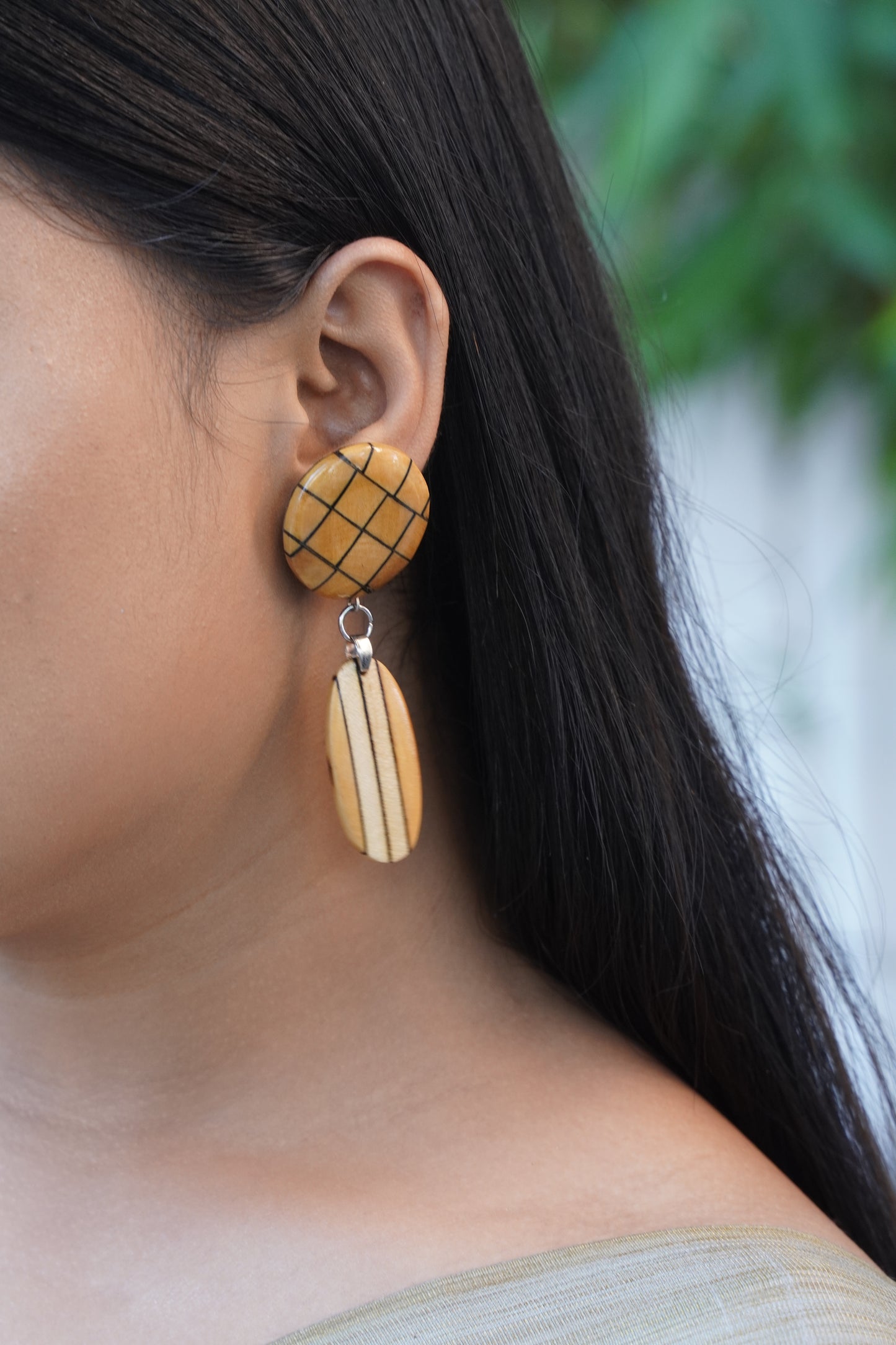 Kavita Wooden Earrings