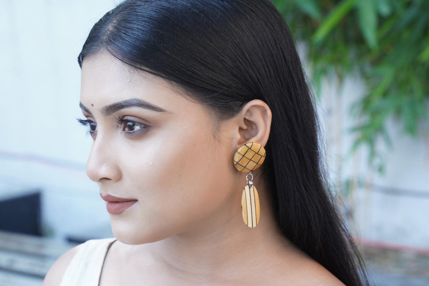 Kavita Wooden Earrings