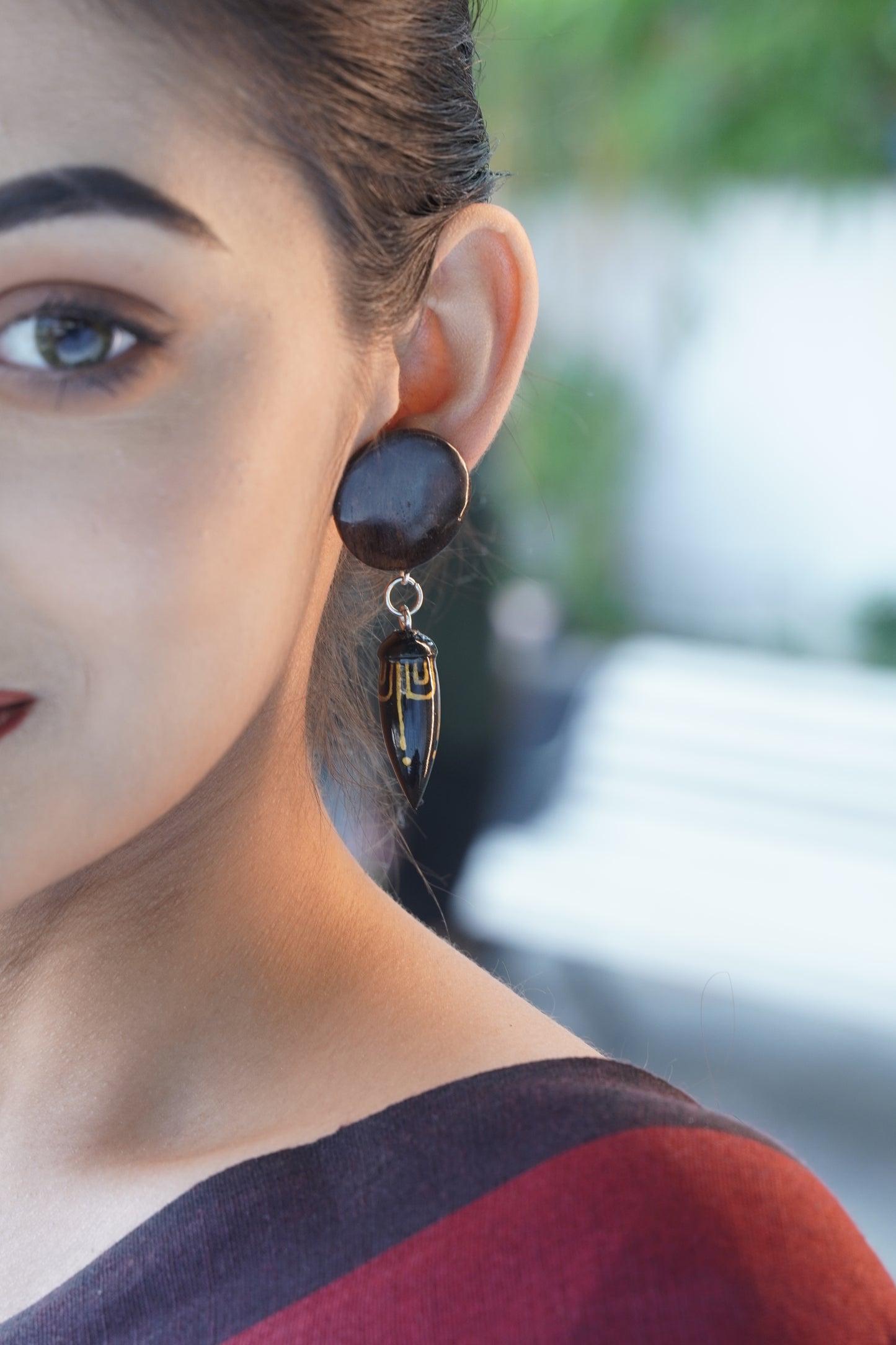 Aparna Wooden Earrings