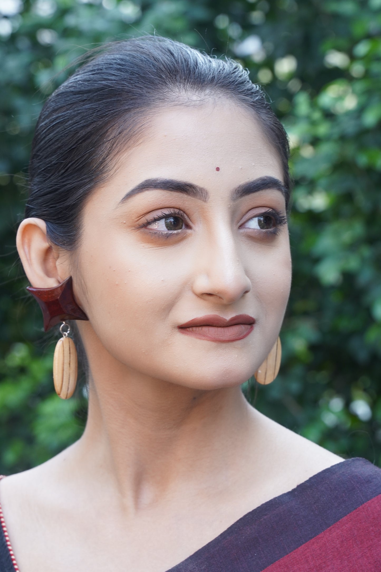 Lata Wooden Earrings
