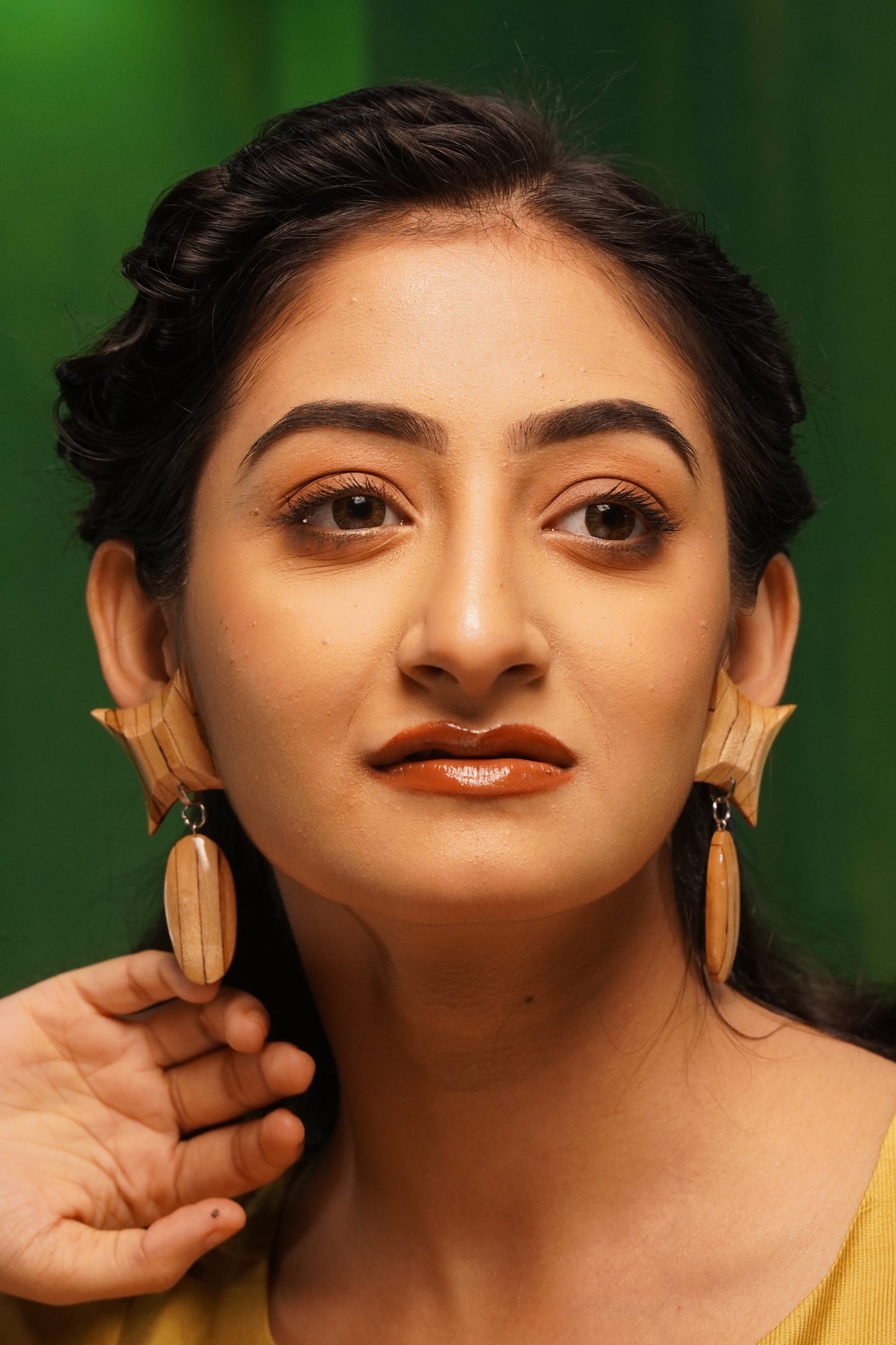 Nandini Wooden Earrings
