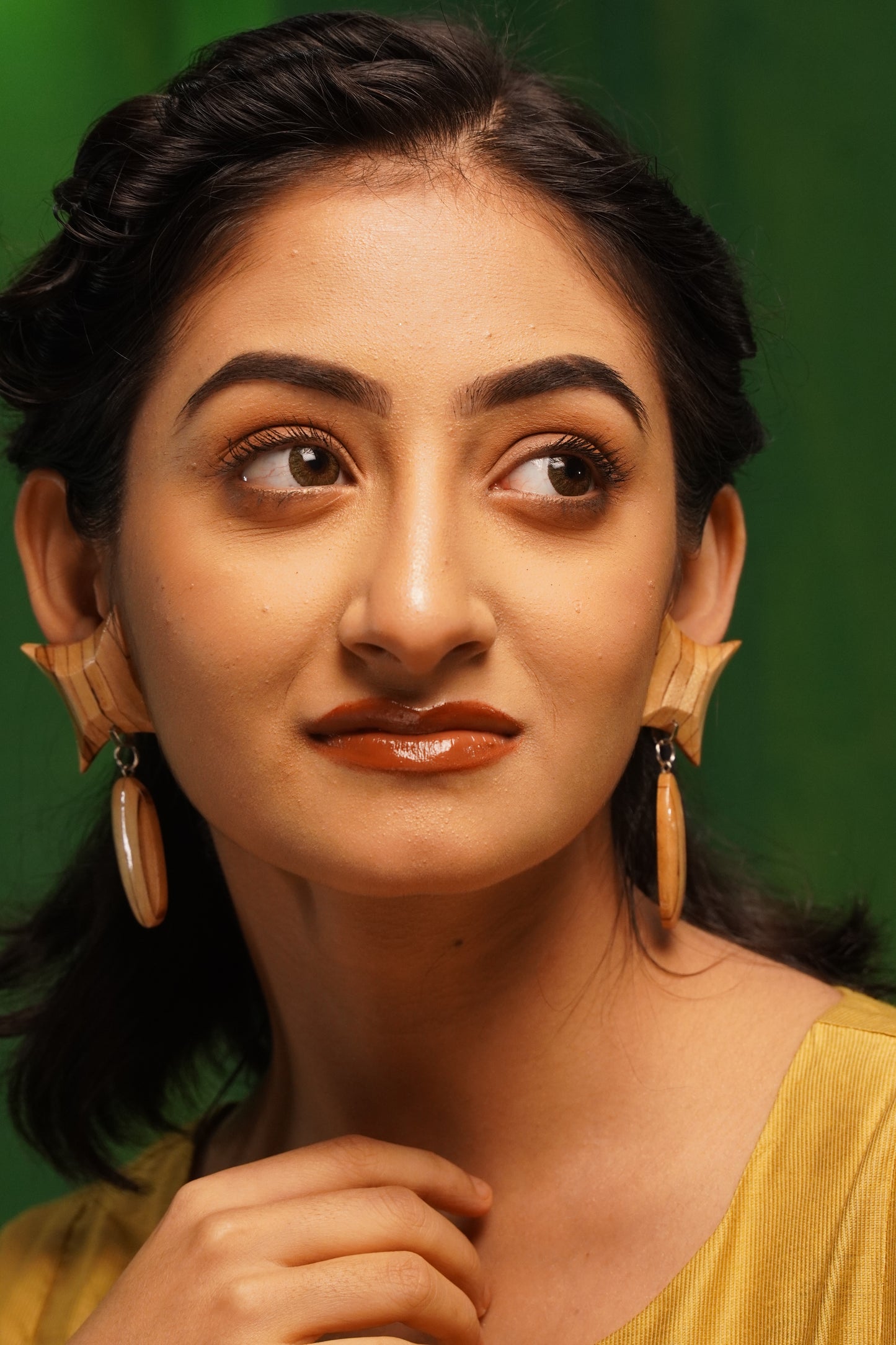 Nandini Wooden Earrings