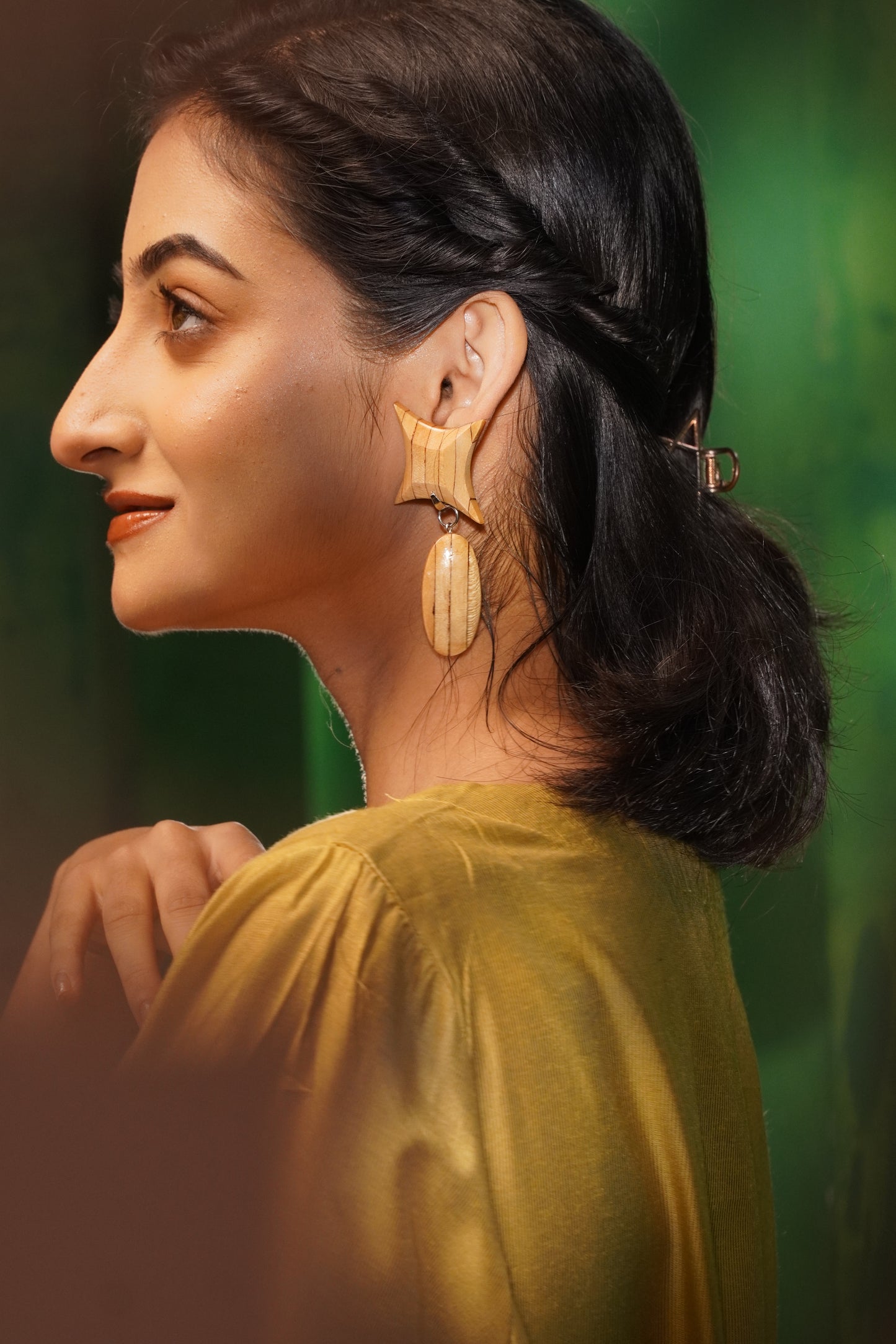 Nandini Wooden Earrings
