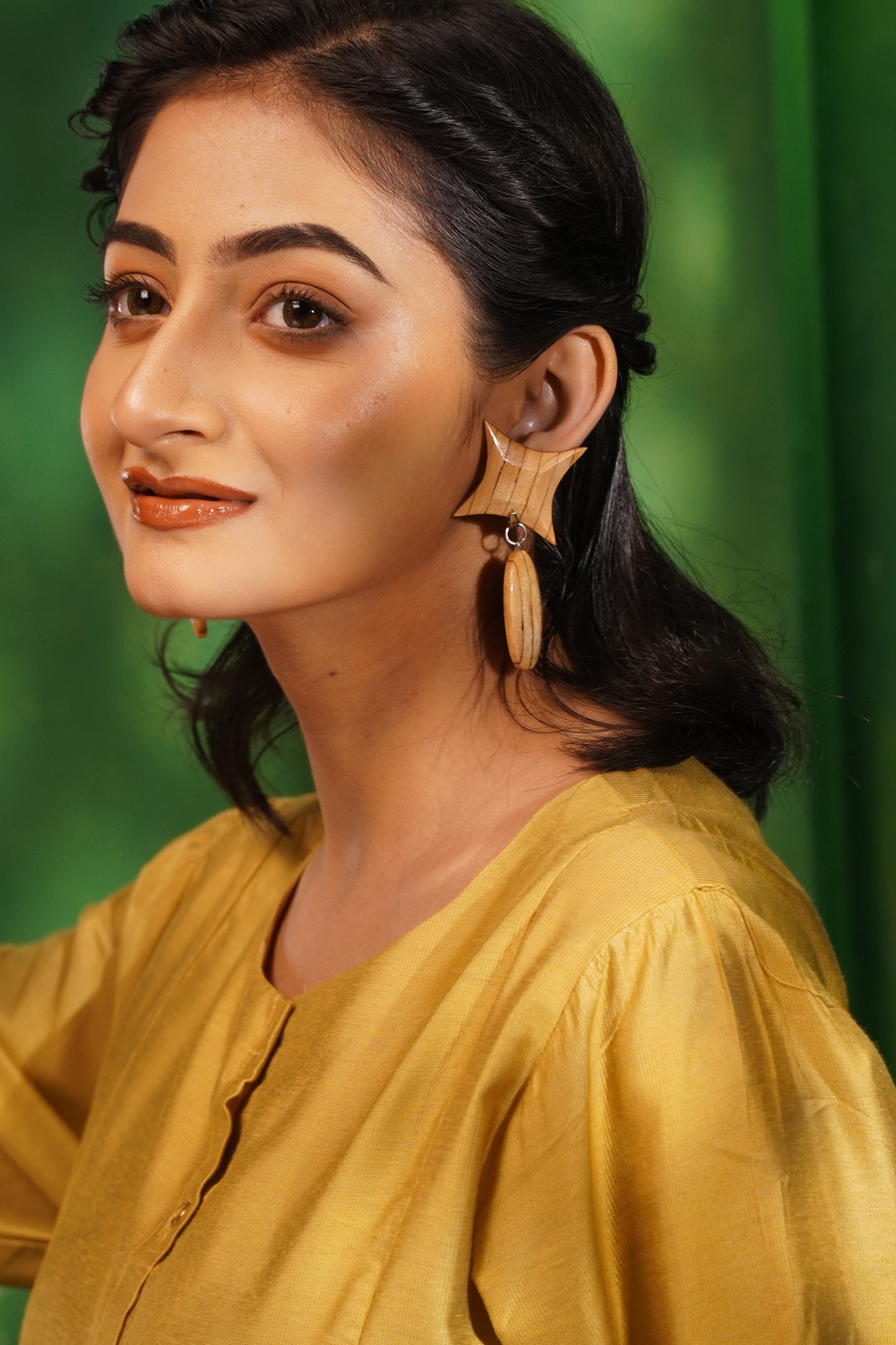 Nandini Wooden Earrings