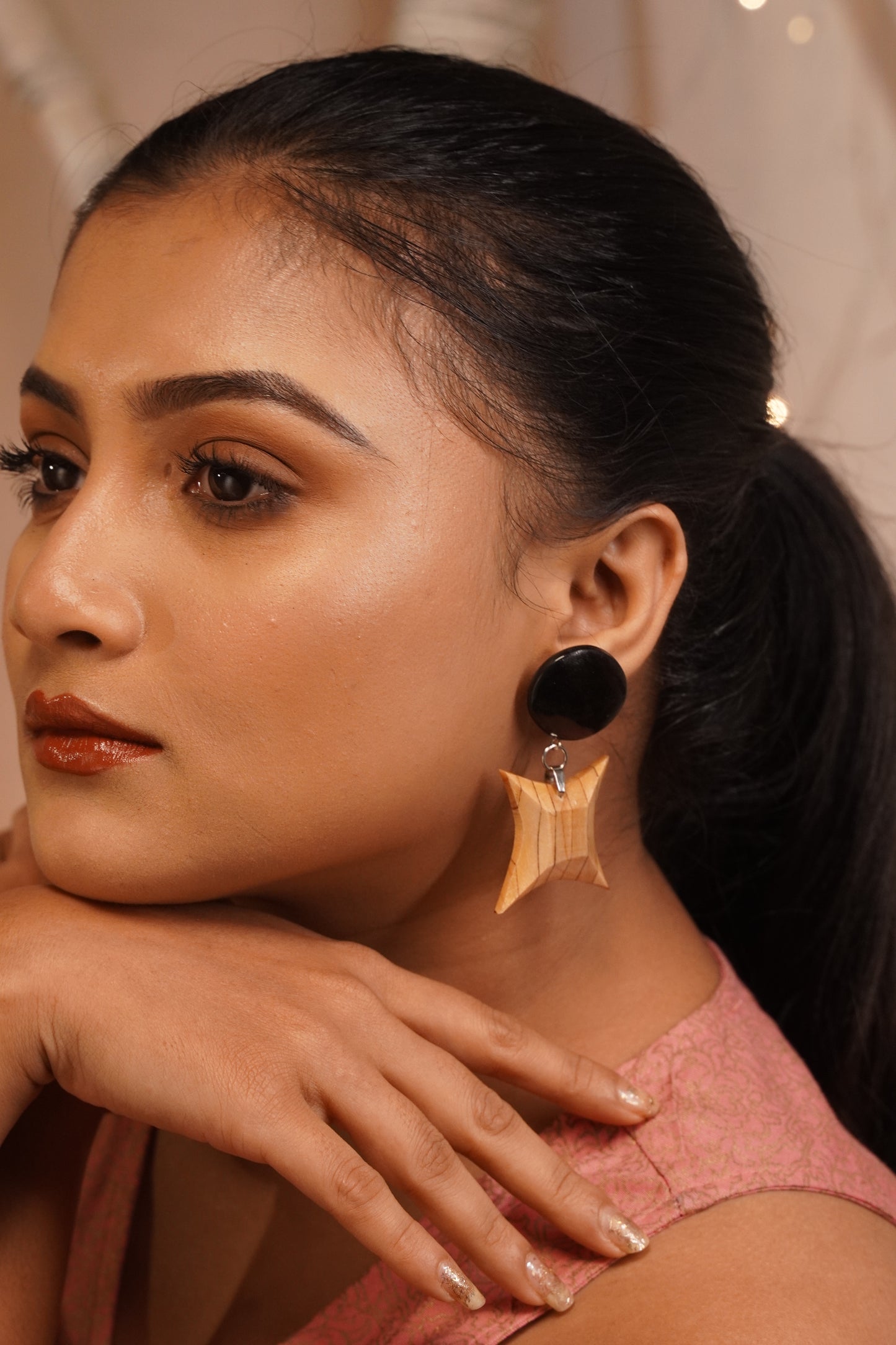 Pankhuri Wooden Earrings