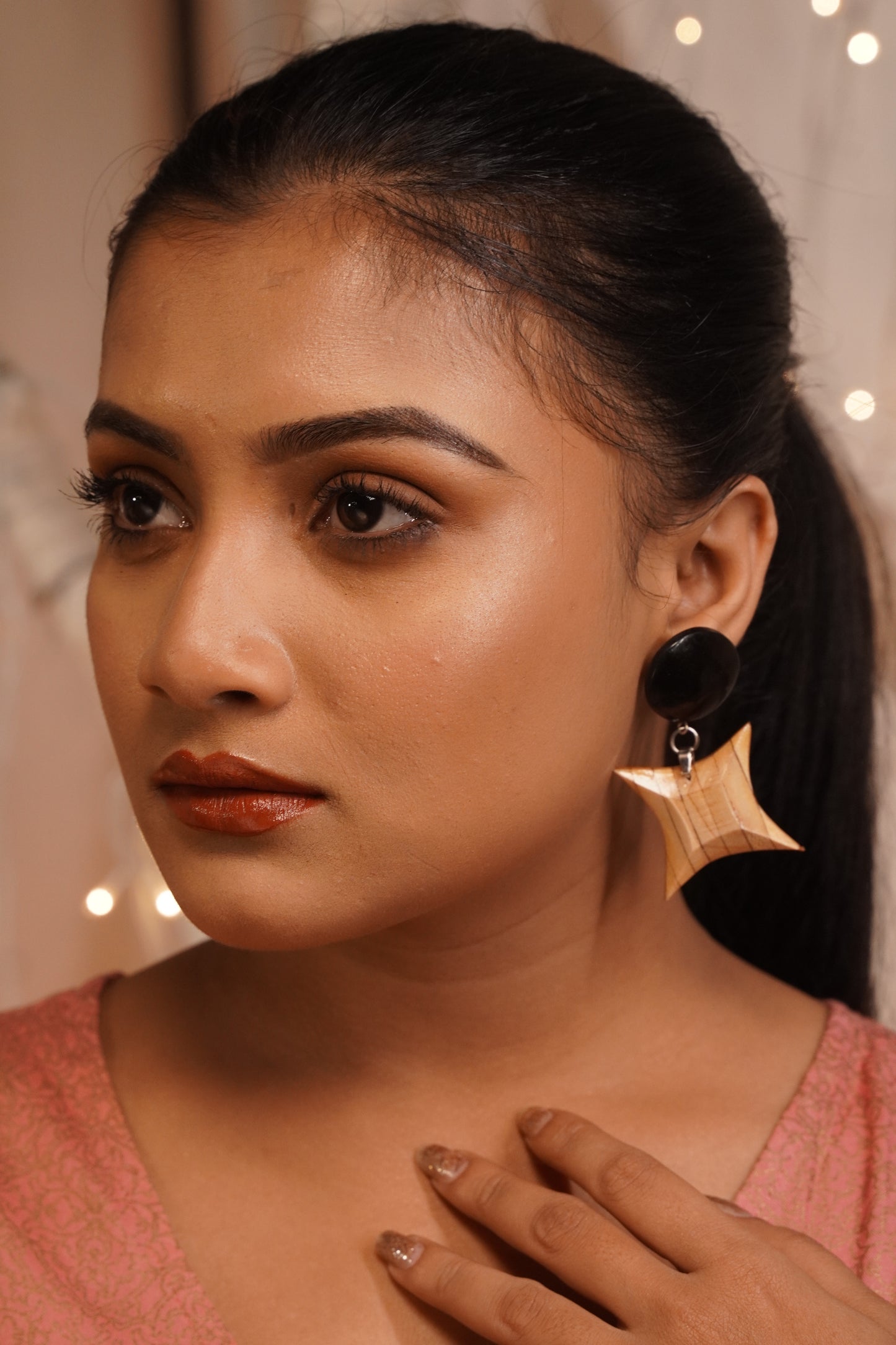 Pankhuri Wooden Earrings