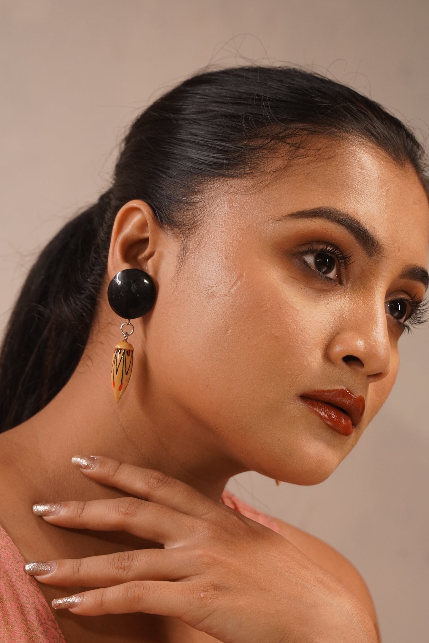 Saras Wooden Earrings