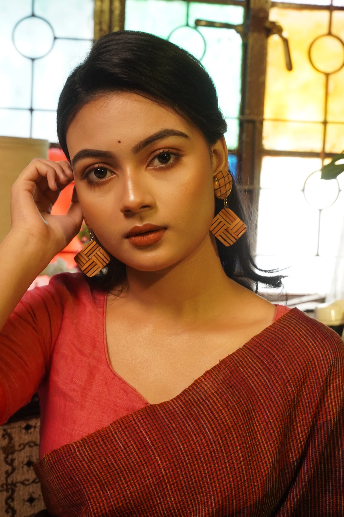 Ekakshi Wooden Earrings