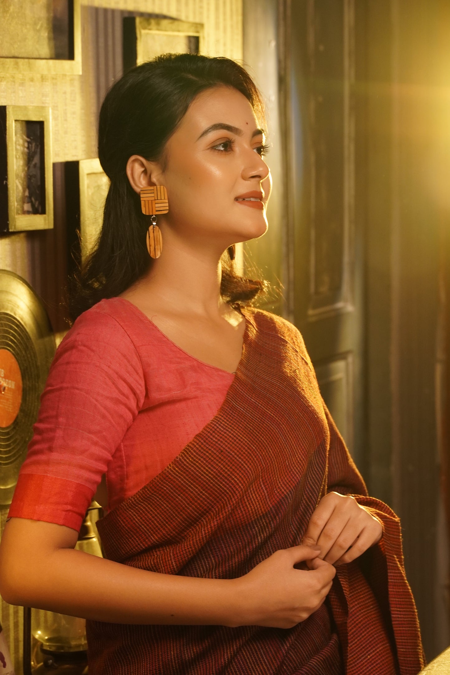 Krishna Wooden Earrings