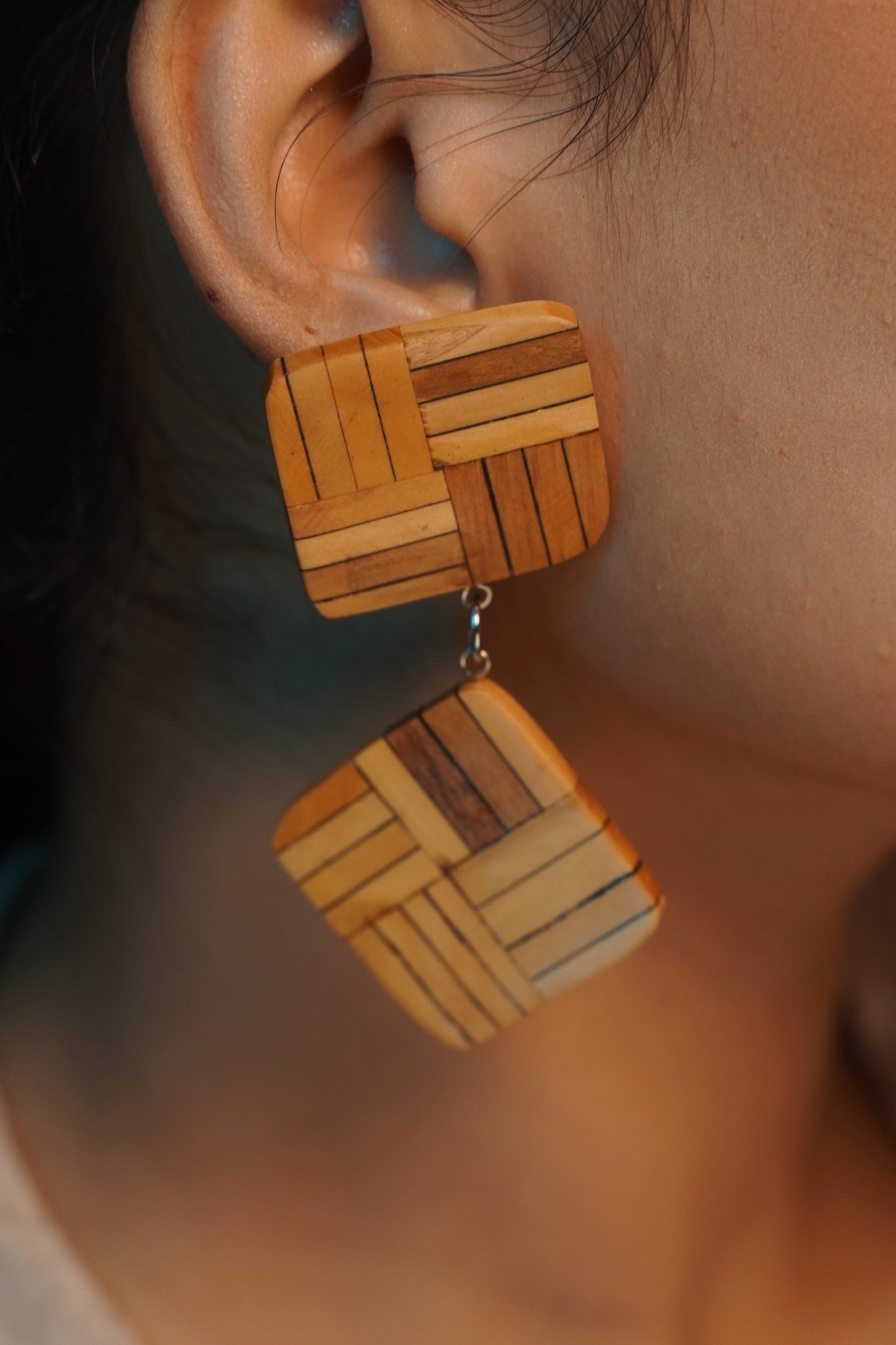 Madhavi Wooden Earrings