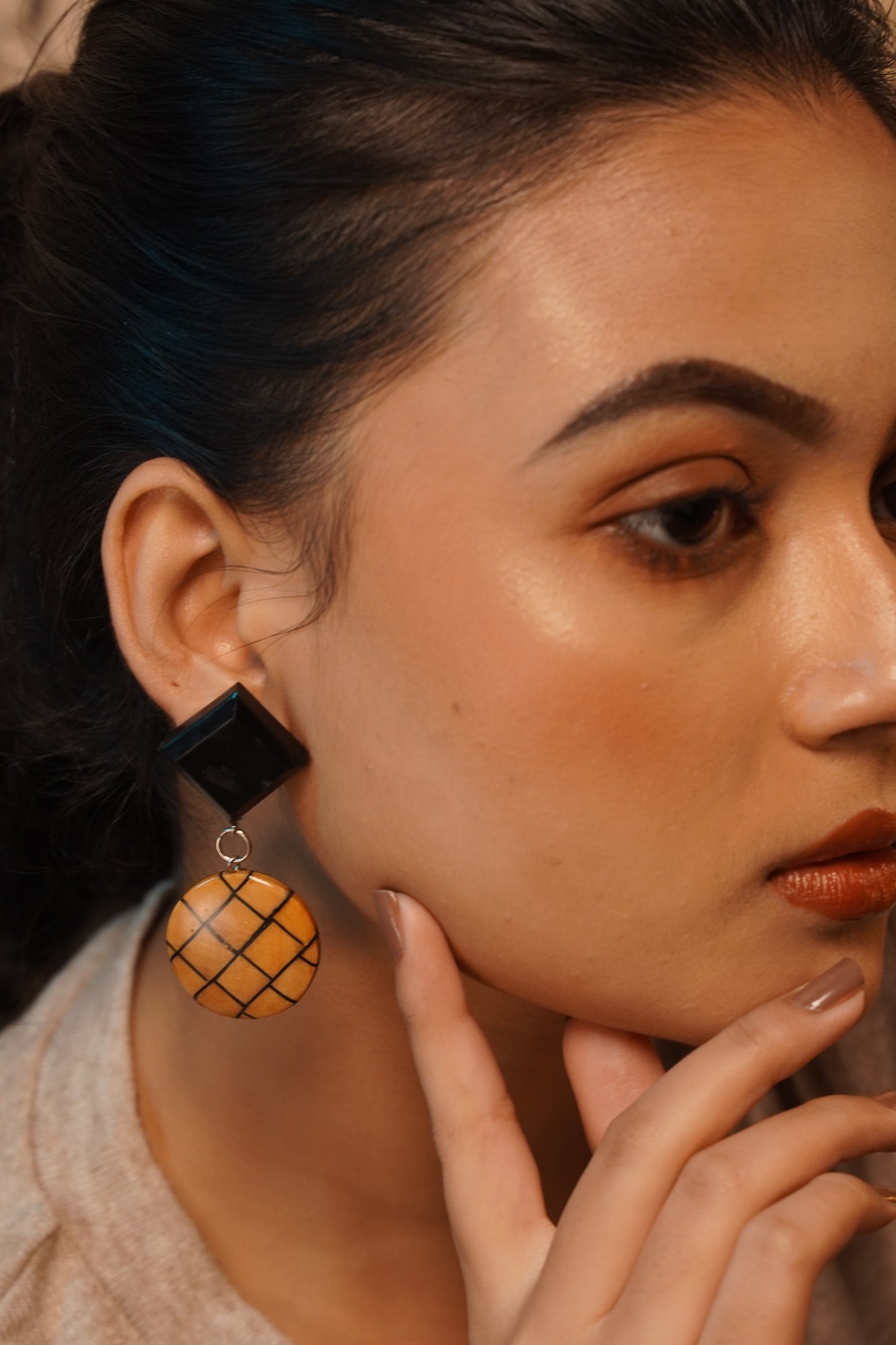 Kalyani Wooden Earrings
