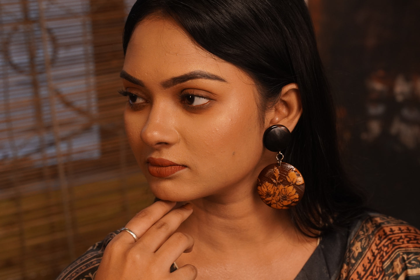 Arjuni Wooden Earrings