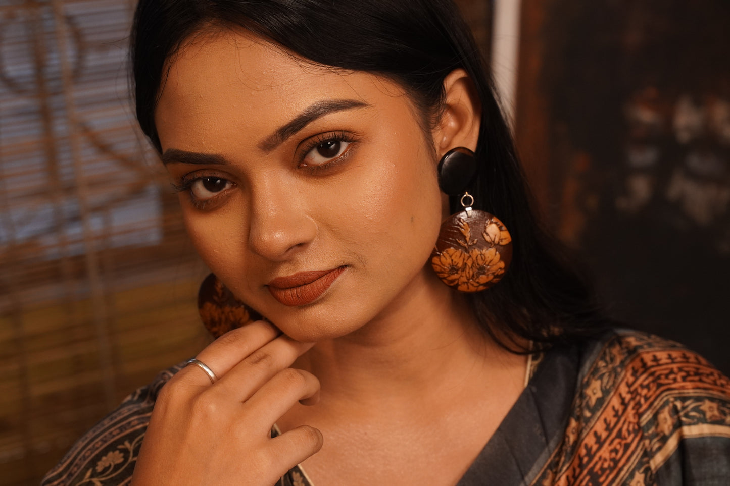 Arjuni Wooden Earrings