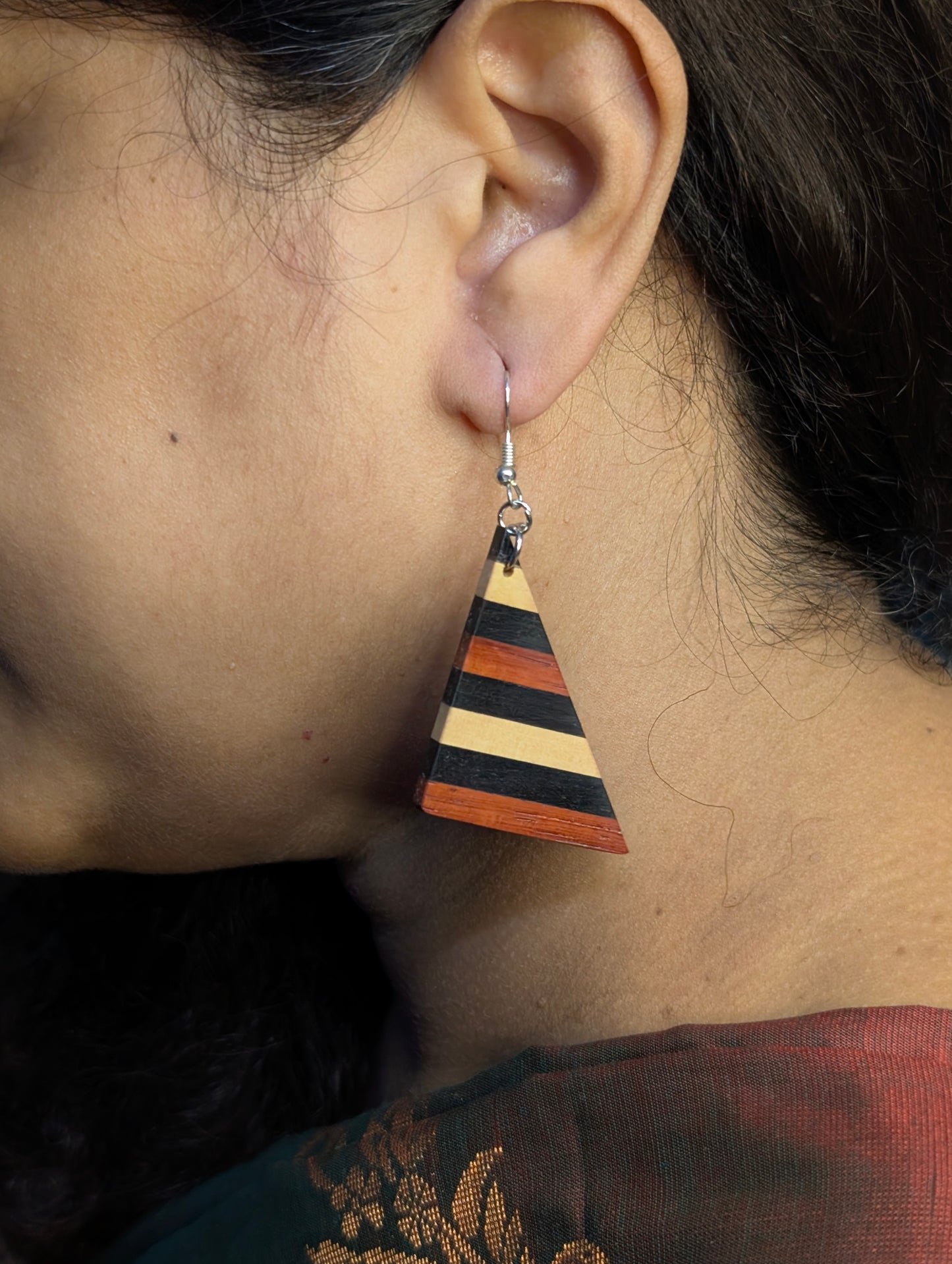 Triveni Wooden Earrings