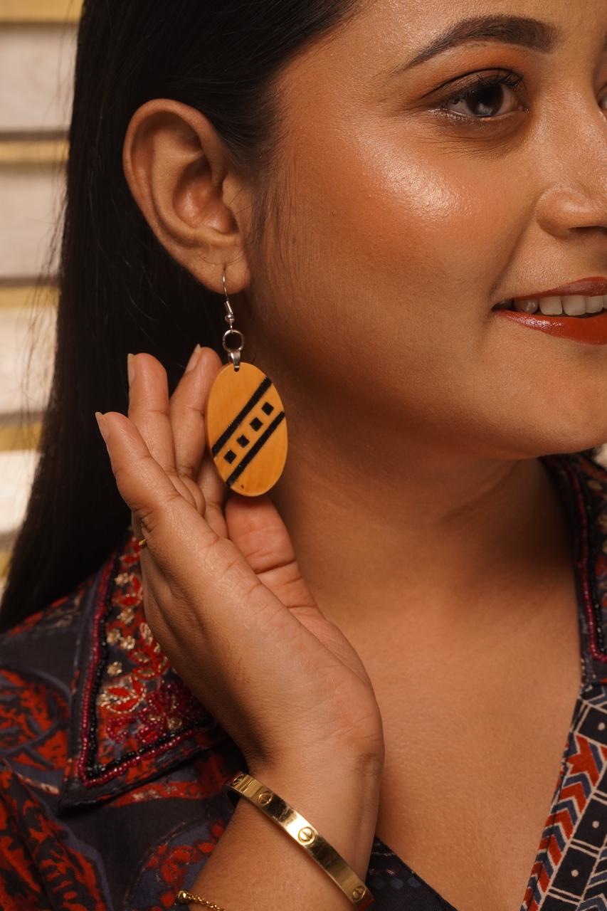 Bhavna Wooden Earrings