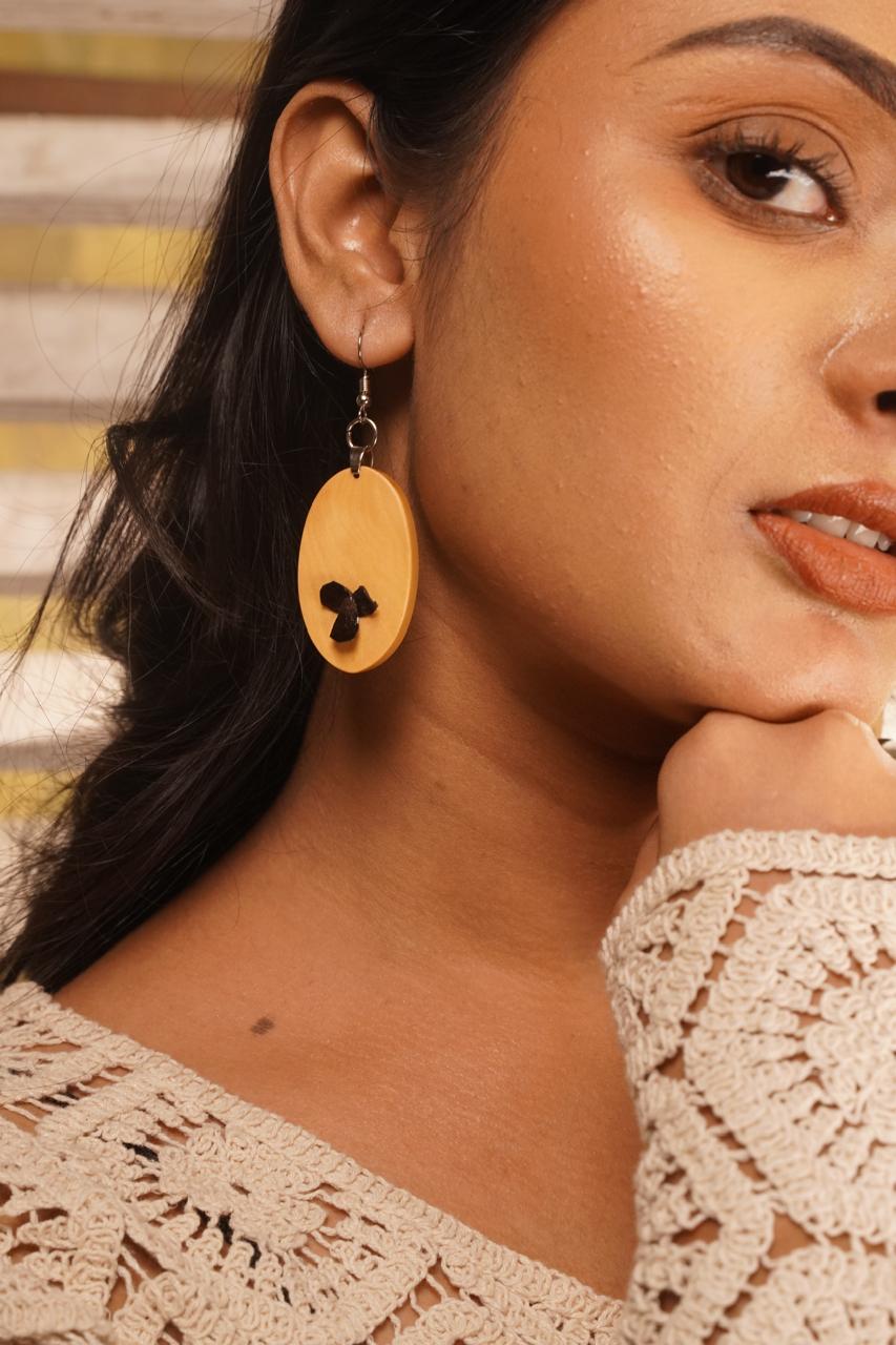 Latika Wooden Earrings