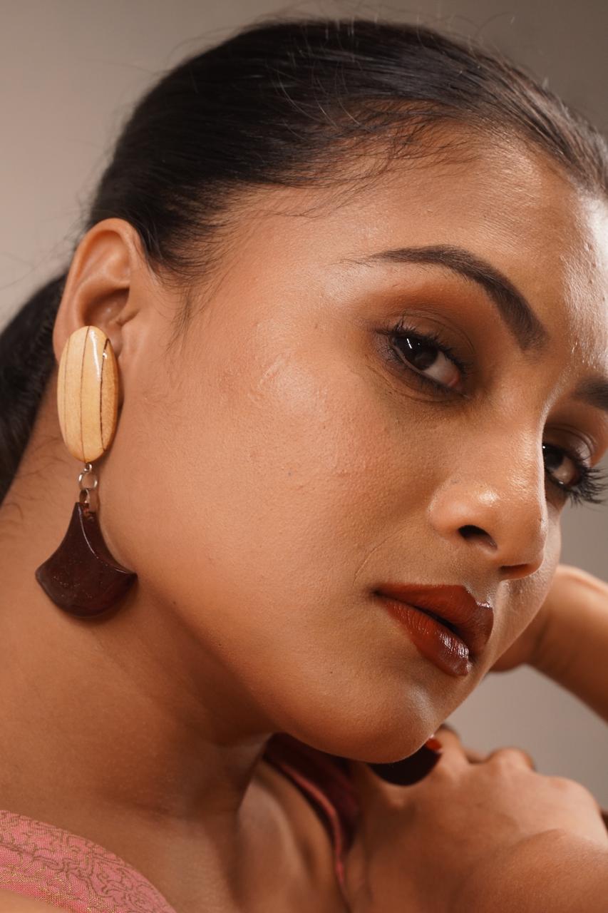 Nakshika Wooden Earrings