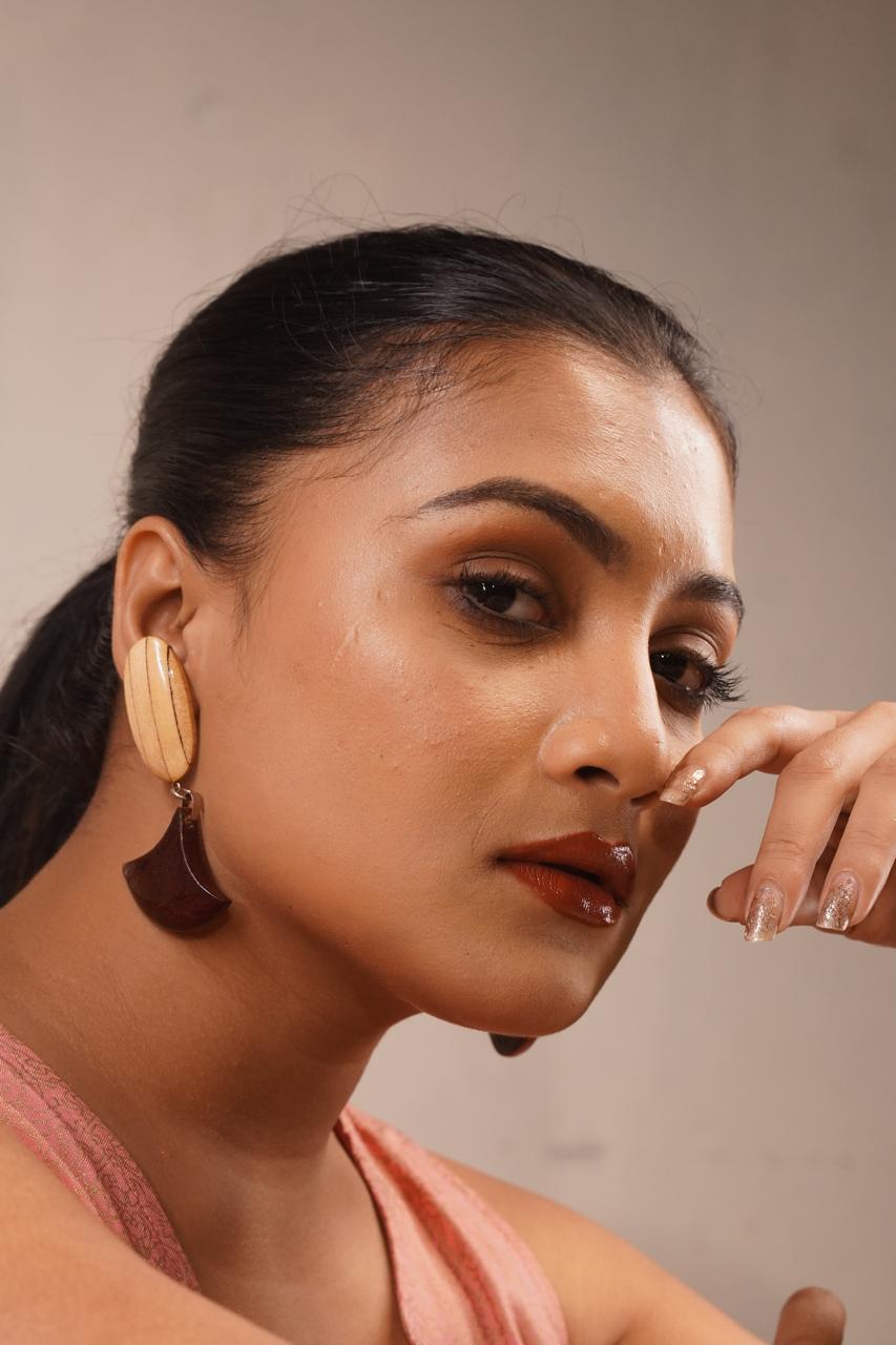 Nakshika Wooden Earrings