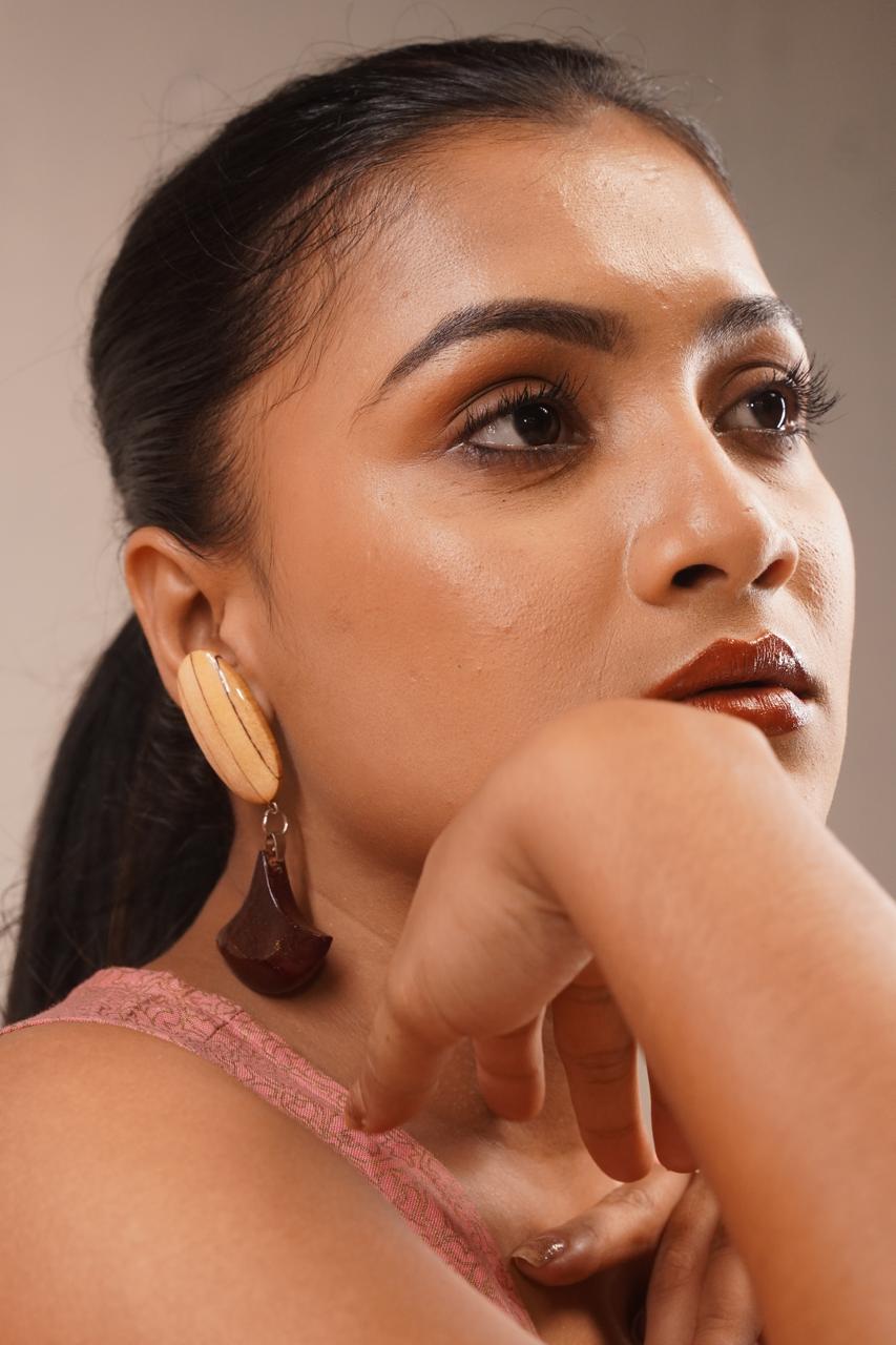 Nakshika Wooden Earrings