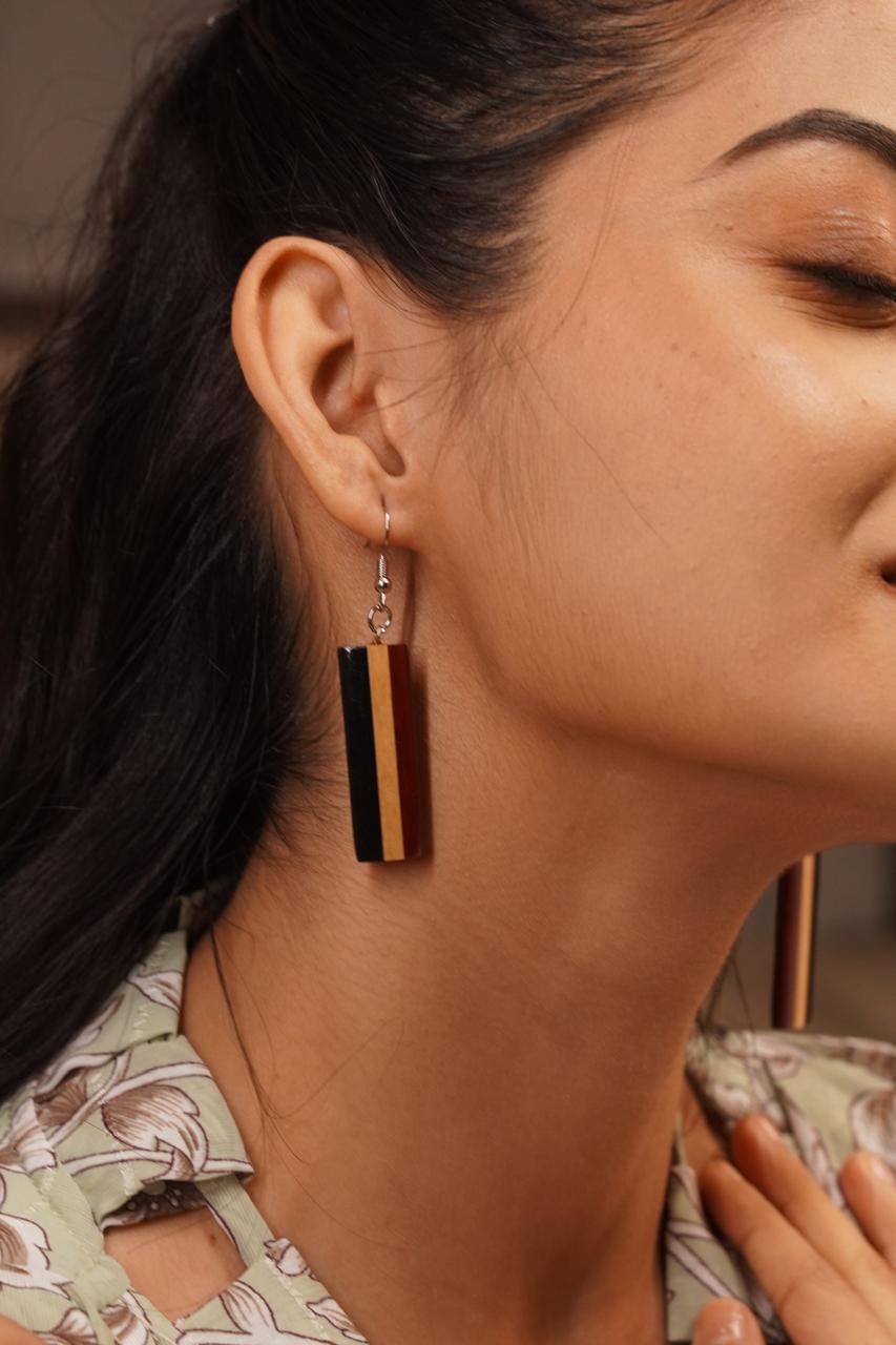 Vedika Wooden Earrings