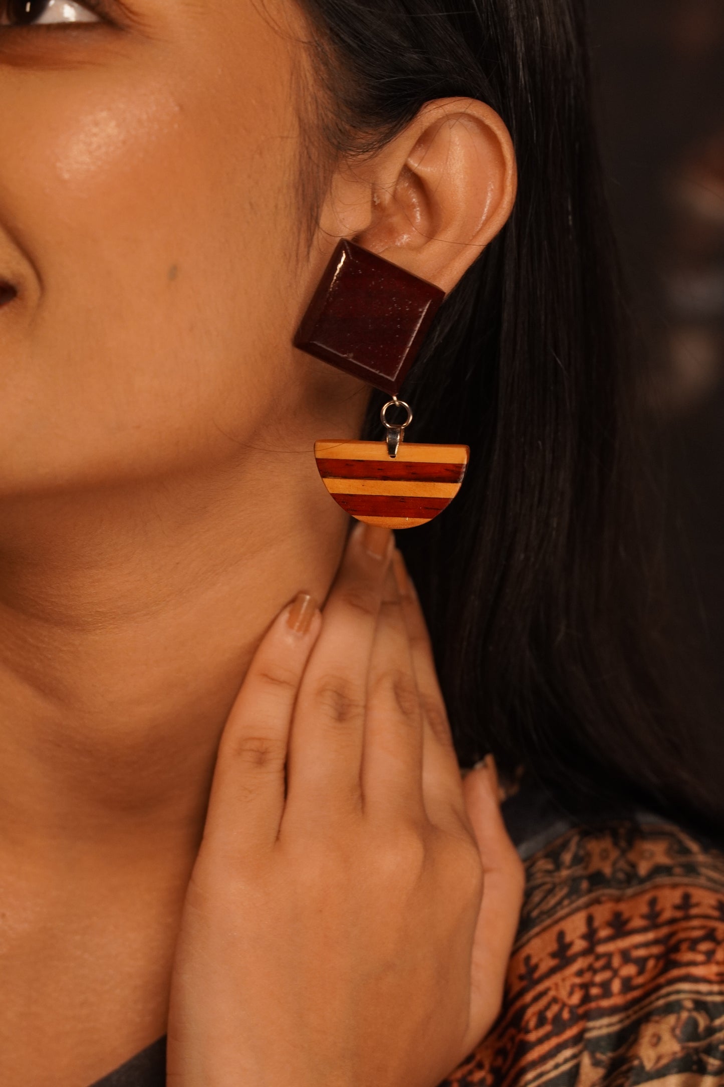 Dharavi Wooden Earrings