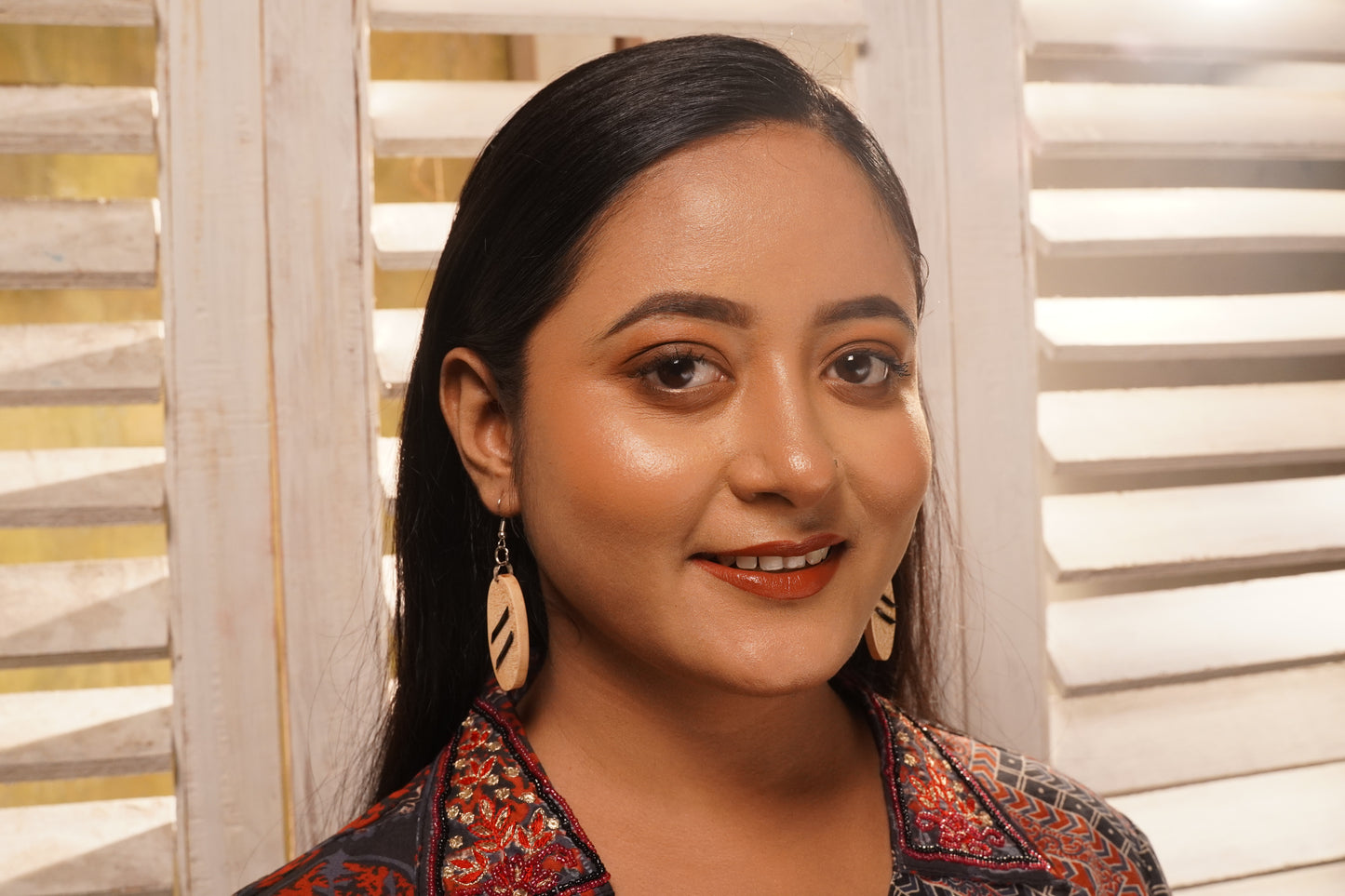 Laksha Wooden Earrings