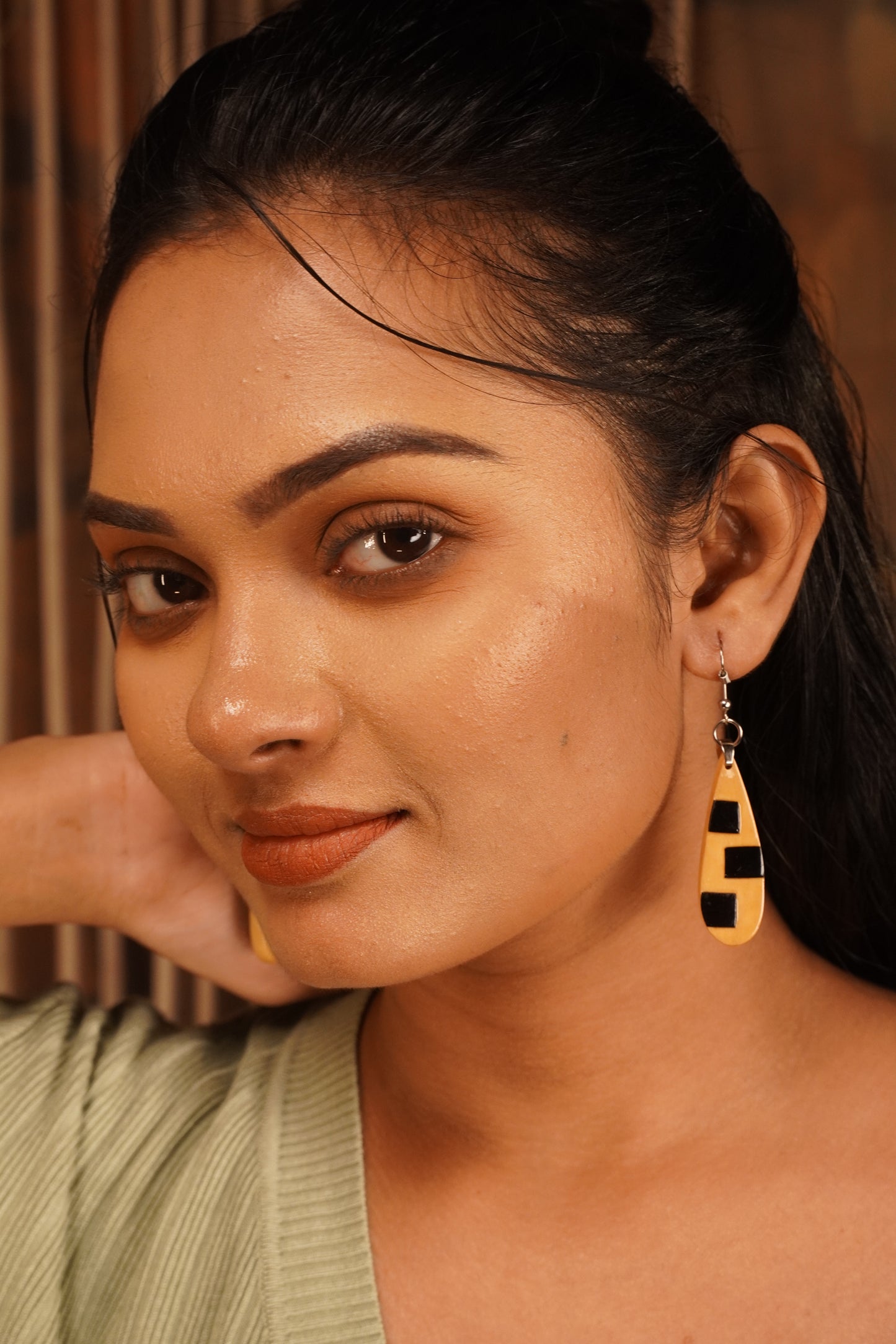 Devika Wooden Earrings