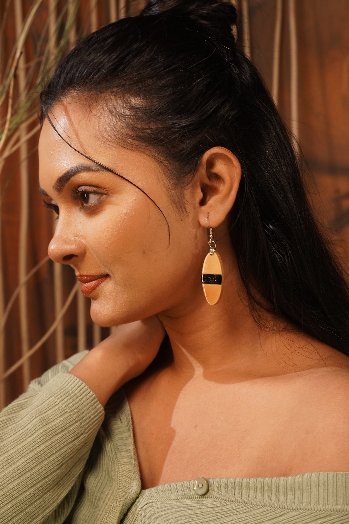 Pakhi Wooden Earrings