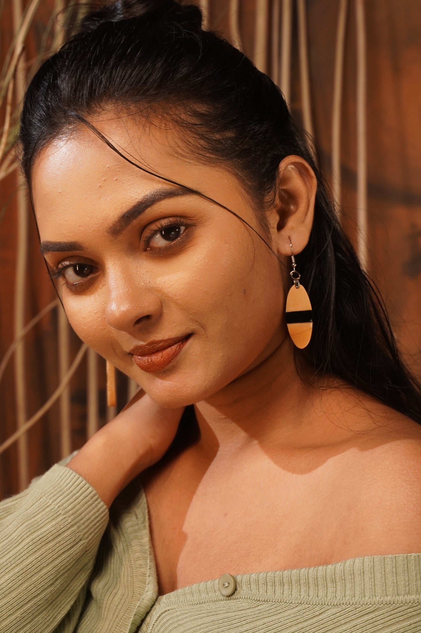 Pakhi Wooden Earrings