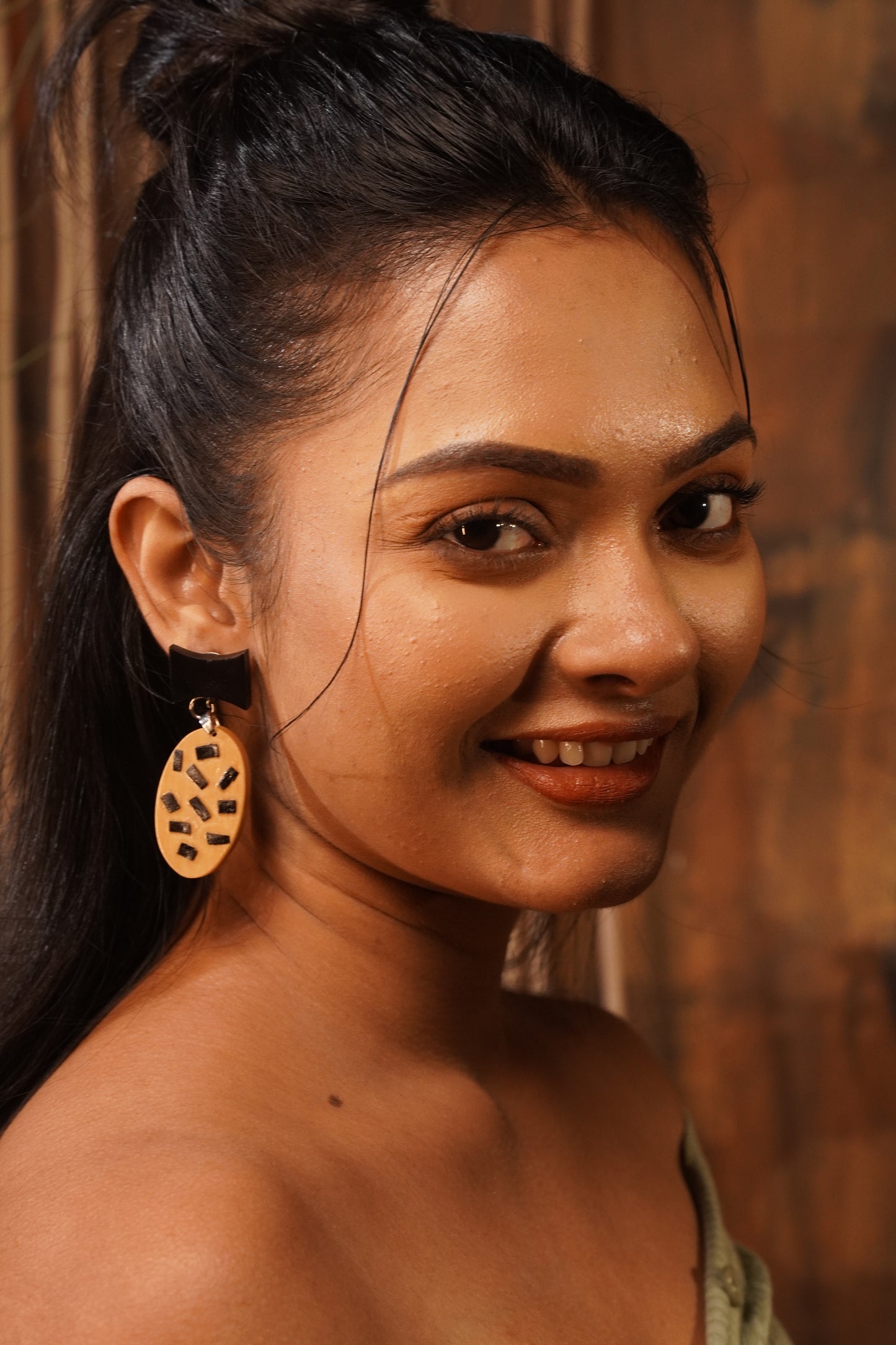Daksha Wooden Earrings